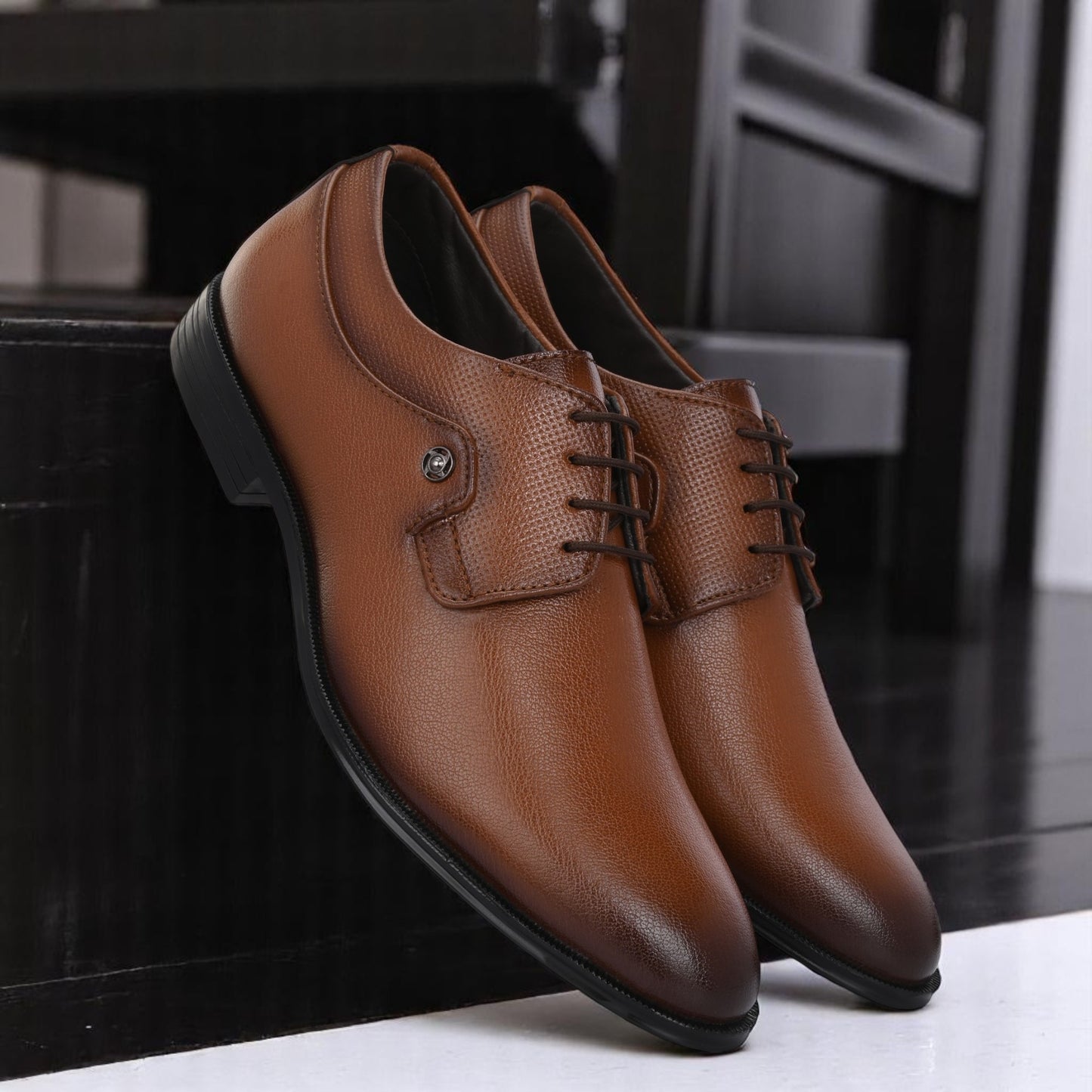 Guava Men's Faux Leather Lace-Up Derby Formal Shoes GV25JA881