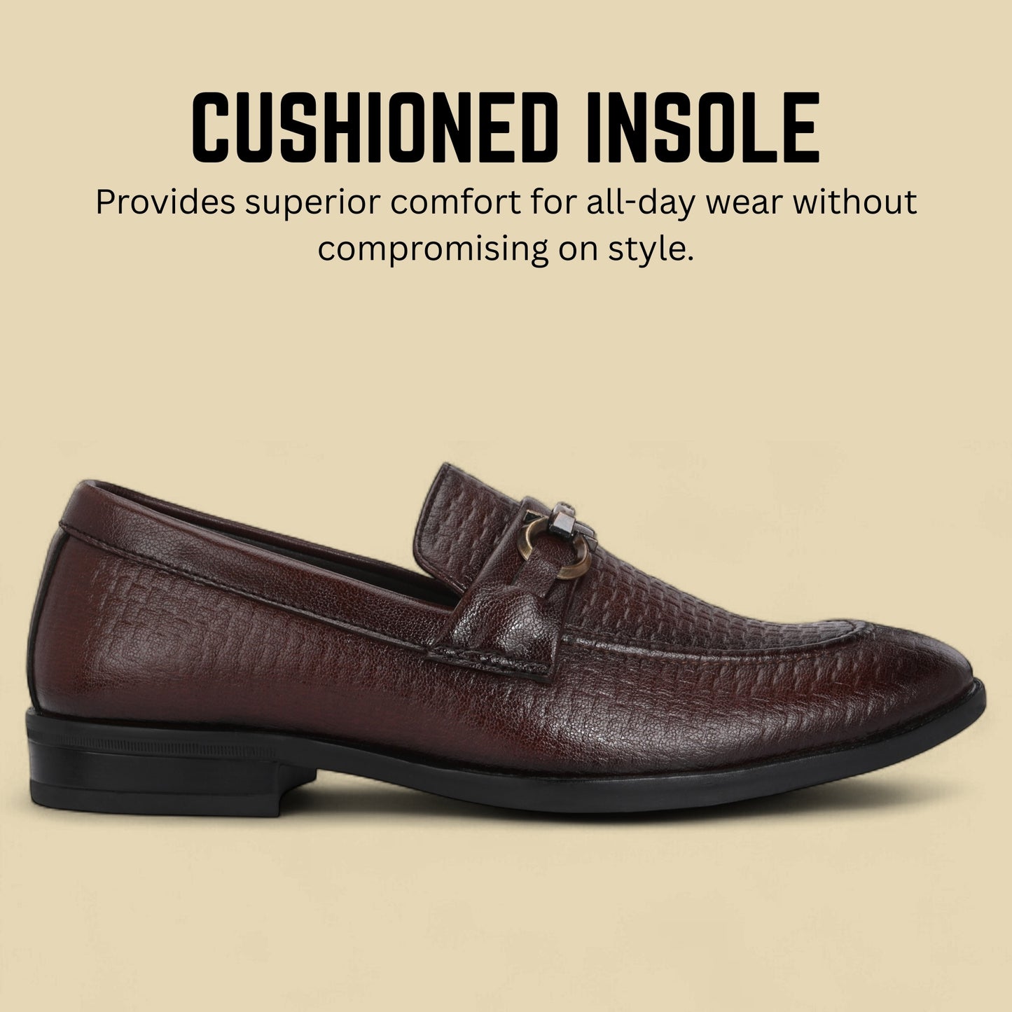 Guava Men's Synthetic Leather Slip-On Slip On Formal Shoes Loafers GV25JA885