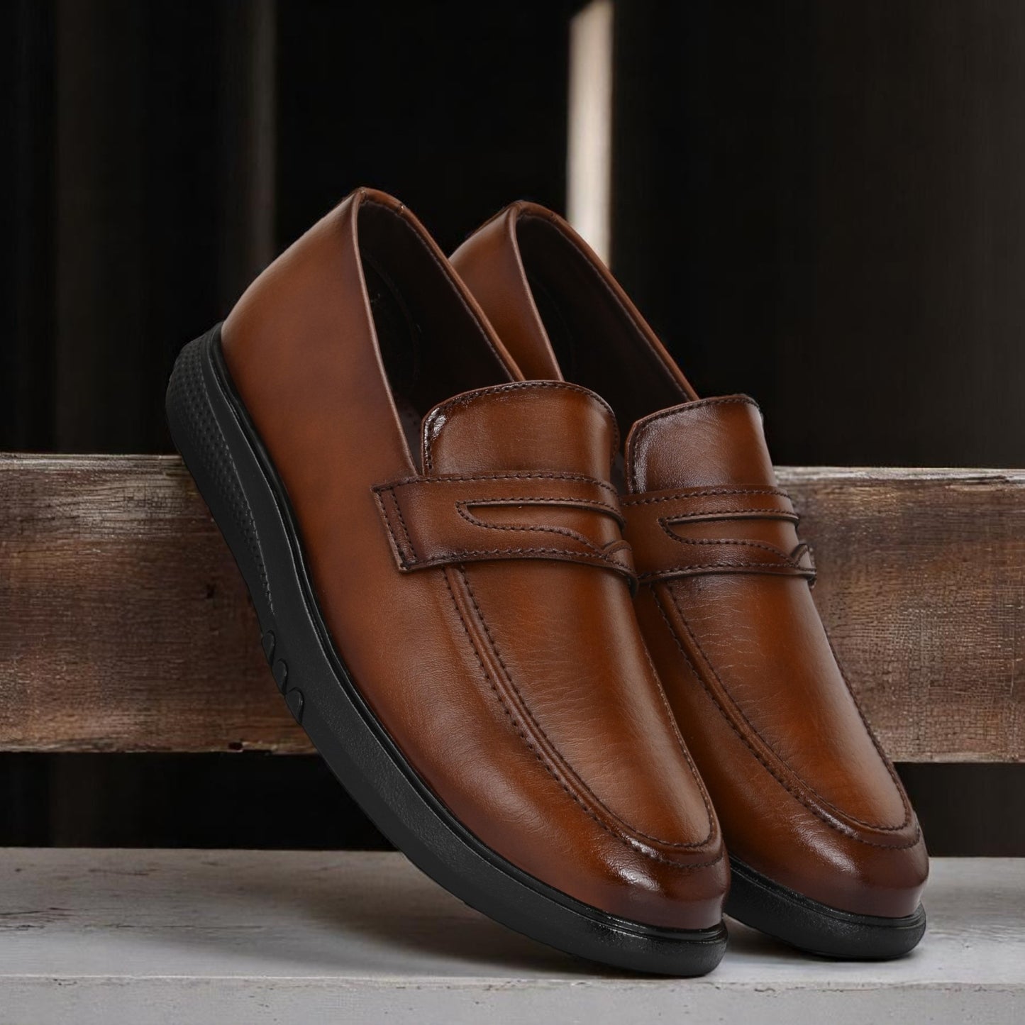 Guava Men's Synthetic Leather Slip-On Slip On Formal Shoes LoafersGV25JA888