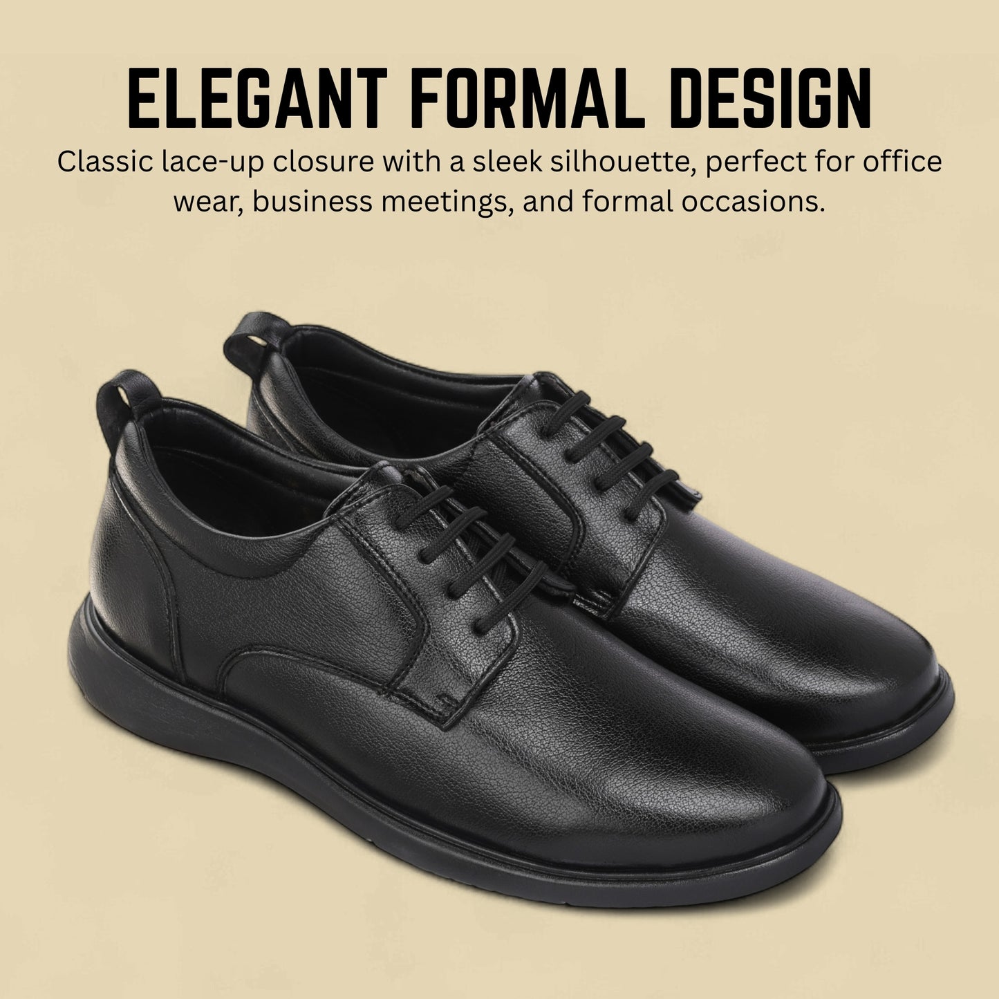 Guava Men's Synthetic Leather Lace-Up Derby Formal Shoes GV25JA889