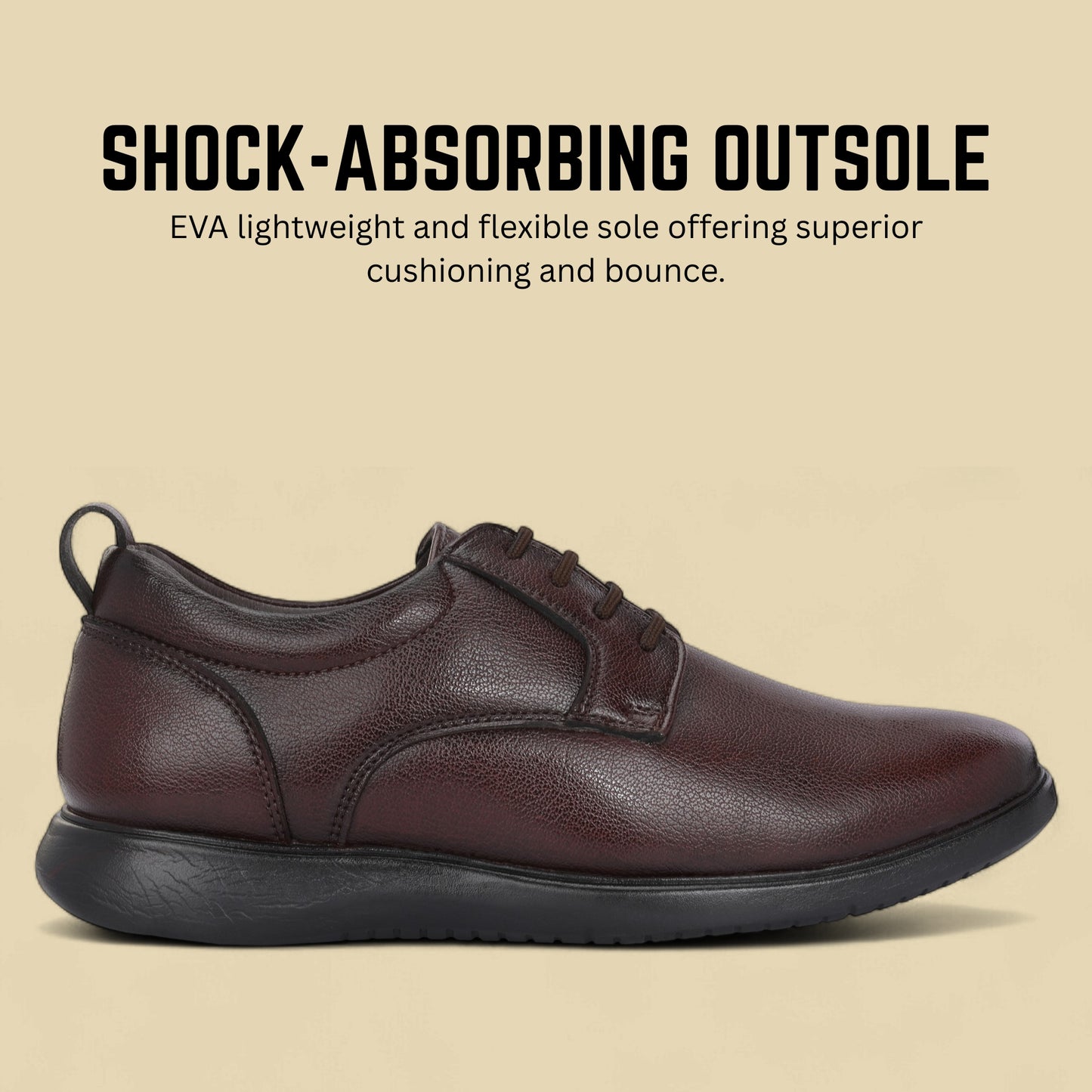Guava Men's Synthetic Leather Lace-Up Derby Formal Shoes GV25JA890