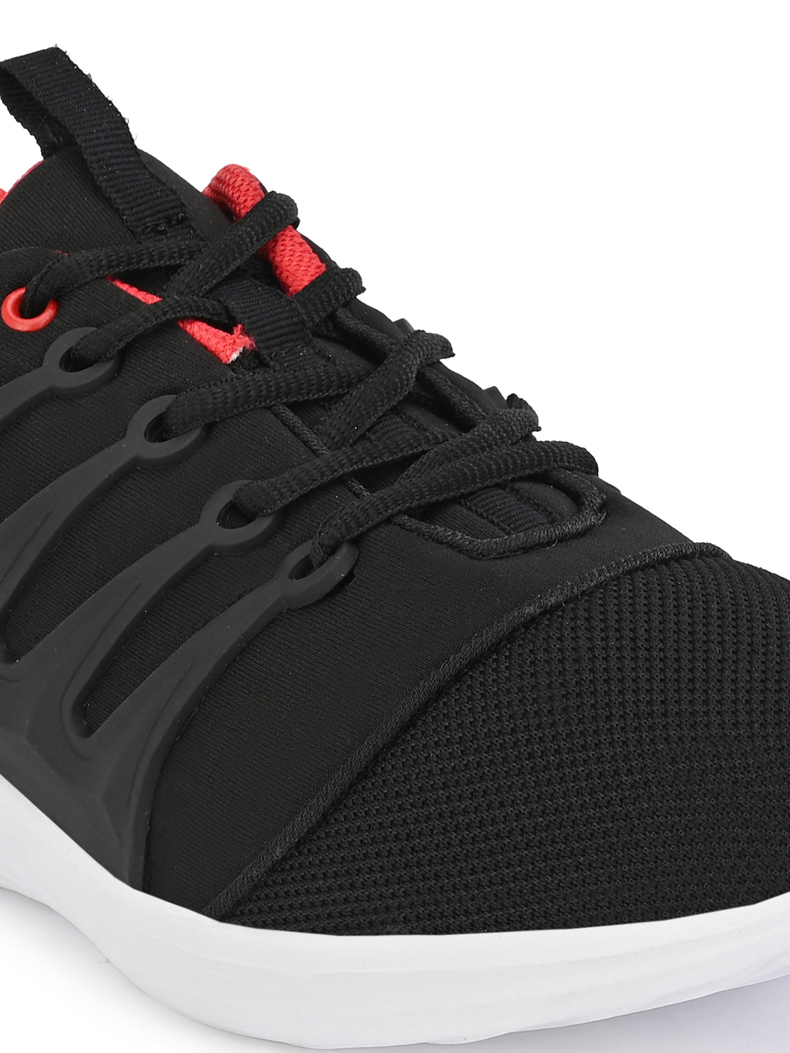 Hirolas® Men's Black Mesh Running/Walking/Gym Slip On Sport Shoes (HRL2004BLR)