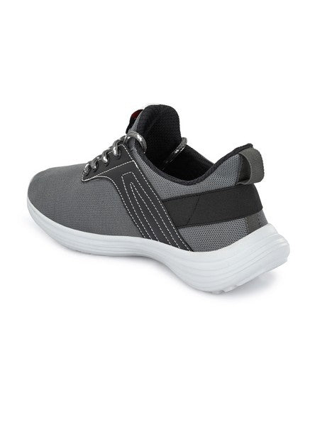 Hirolas® Men's Grey Mesh Running/Walking/Gym Lace Up Sport Shoes (HRL2020GRY)