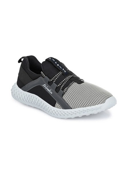 Hirolas® Men's Grey Mesh Running/Walking/Gym Lace Up Sport Shoes (HRL2021GRY)