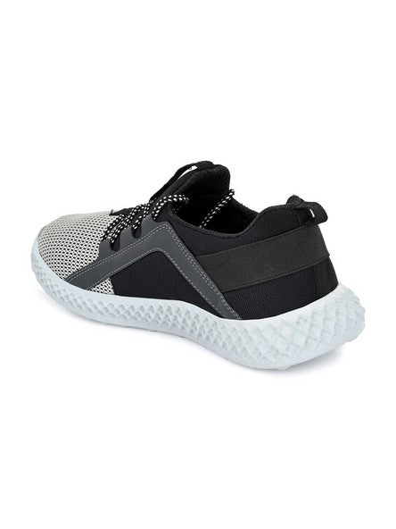 Hirolas® Men's Grey Mesh Running/Walking/Gym Lace Up Sport Shoes (HRL2021GRY)