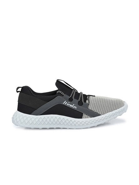 Hirolas® Men's Grey Mesh Running/Walking/Gym Lace Up Sport Shoes (HRL2021GRY)