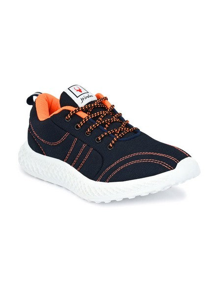 Hirolas® Men's Blue Mesh Running/Walking/Gym Lace Up Sport Shoes (HRL2022BLU)