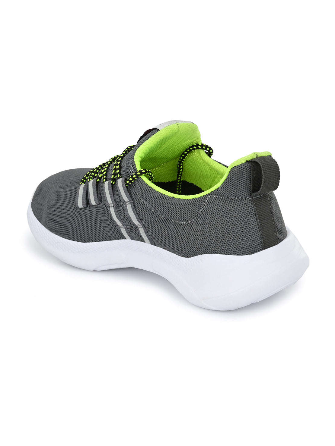 Hirolas® Men's Grey Mesh Running/Walking/Gym Lace Up Sport Shoes (HRL2023GRY)