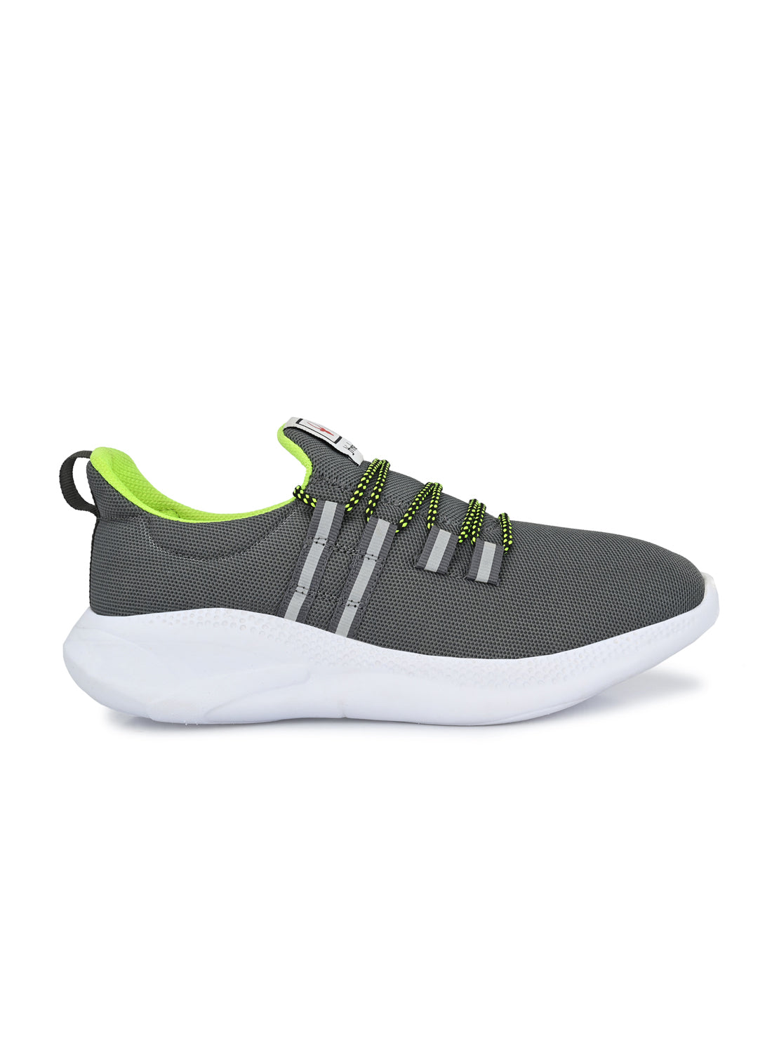 Hirolas® Men's Grey Mesh Running/Walking/Gym Lace Up Sport Shoes (HRL2023GRY)