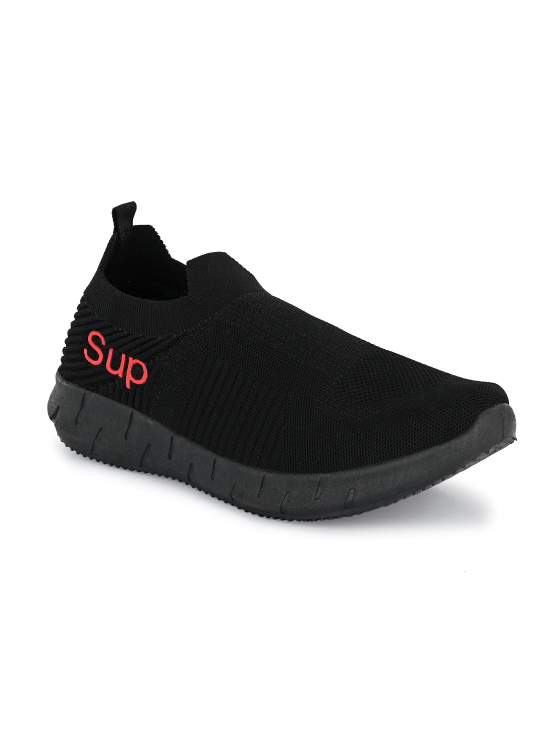 Hirolas® Men's Grey Knitted Running/Walking/Gym Slip On Sport Shoes (HRL2048BLK)