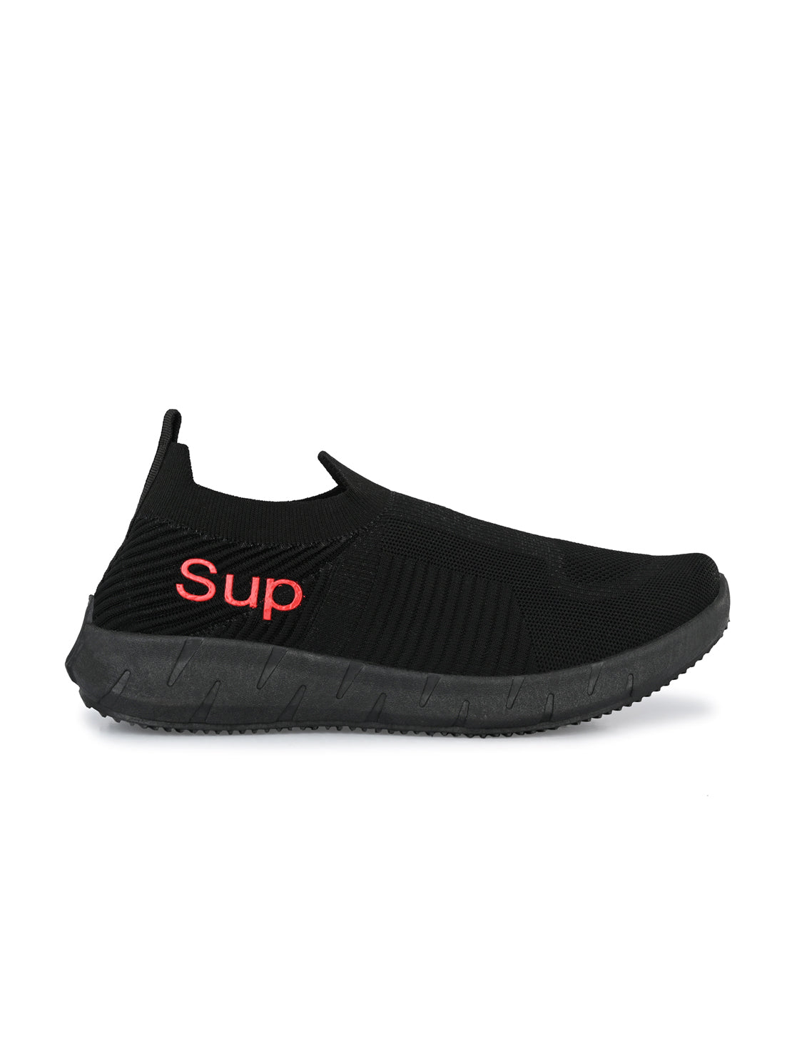 Hirolas® Men's Grey Knitted Running/Walking/Gym Slip On Sport Shoes (HRL2048BLK)