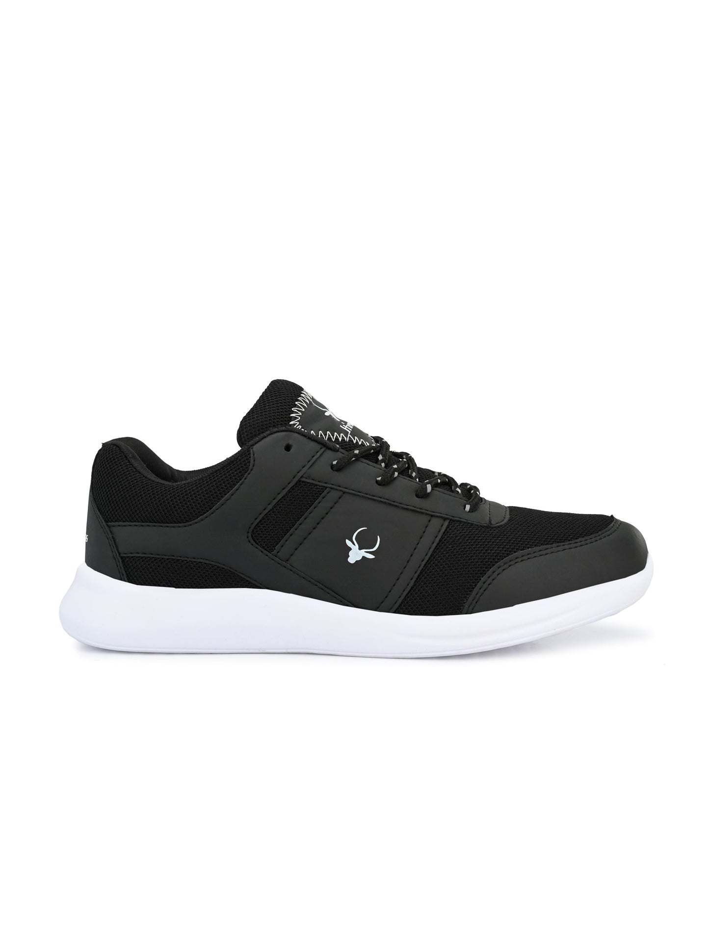 Hirolas® Men's Black Synthetic Leather Lace Up Walking Sport Shoes (HRL2075BLK)