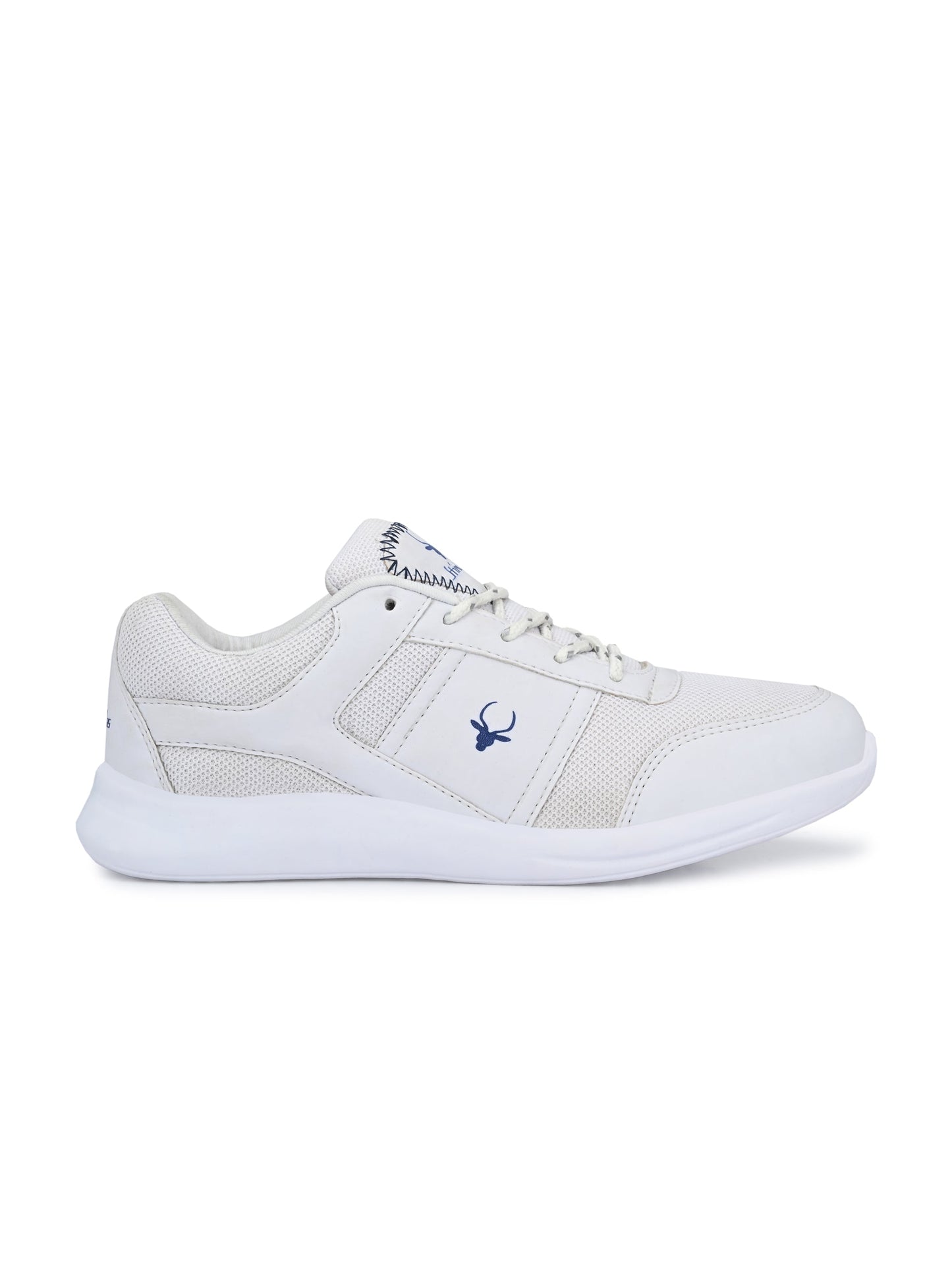 Hirolas® Men's White Synthetic Leather Lace Up Walking Sports Shoes (HRL2075WHT)