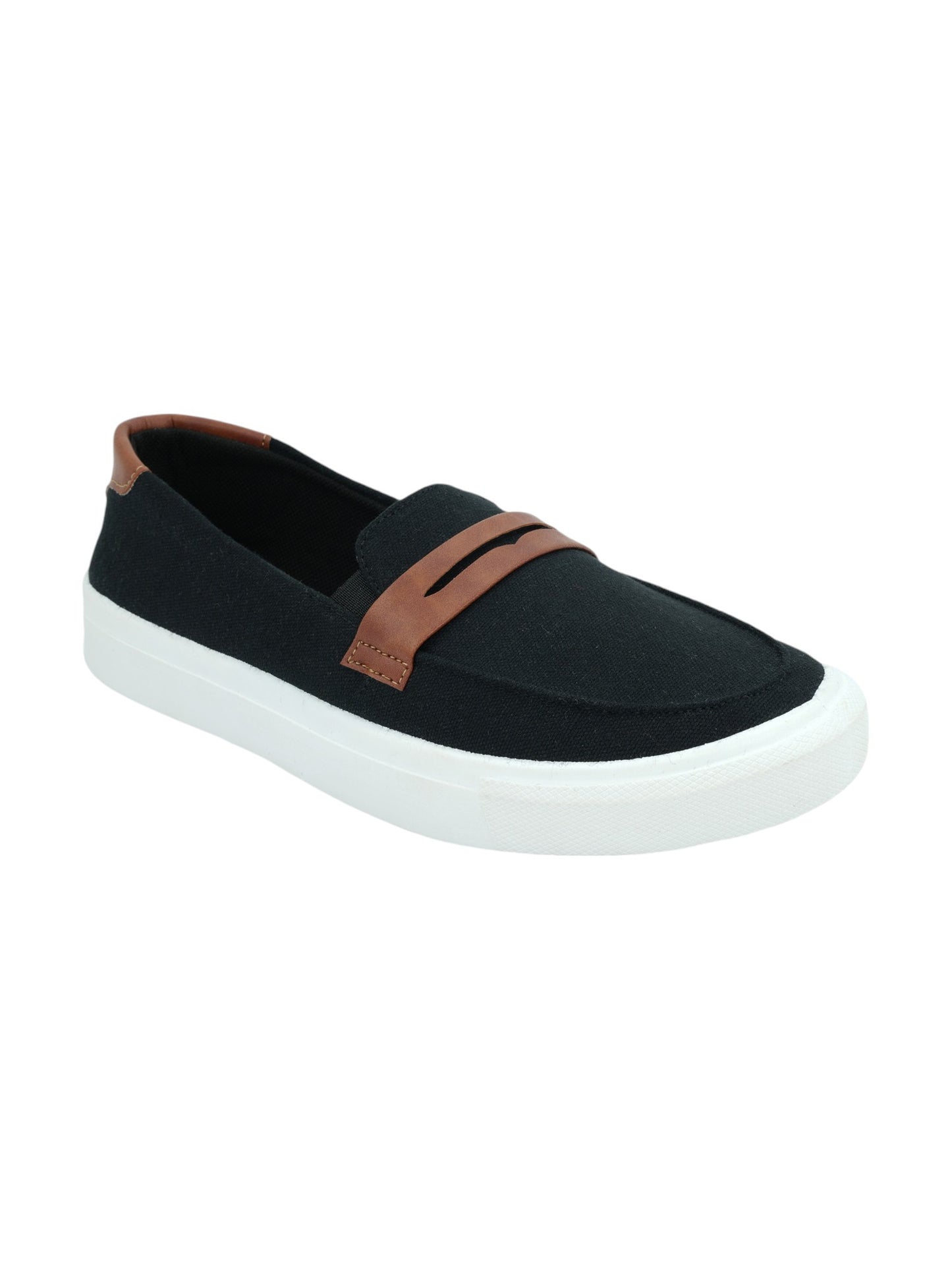 Hirolas® Men's Casual Canvas Loafers - Black -HRL2082BLK