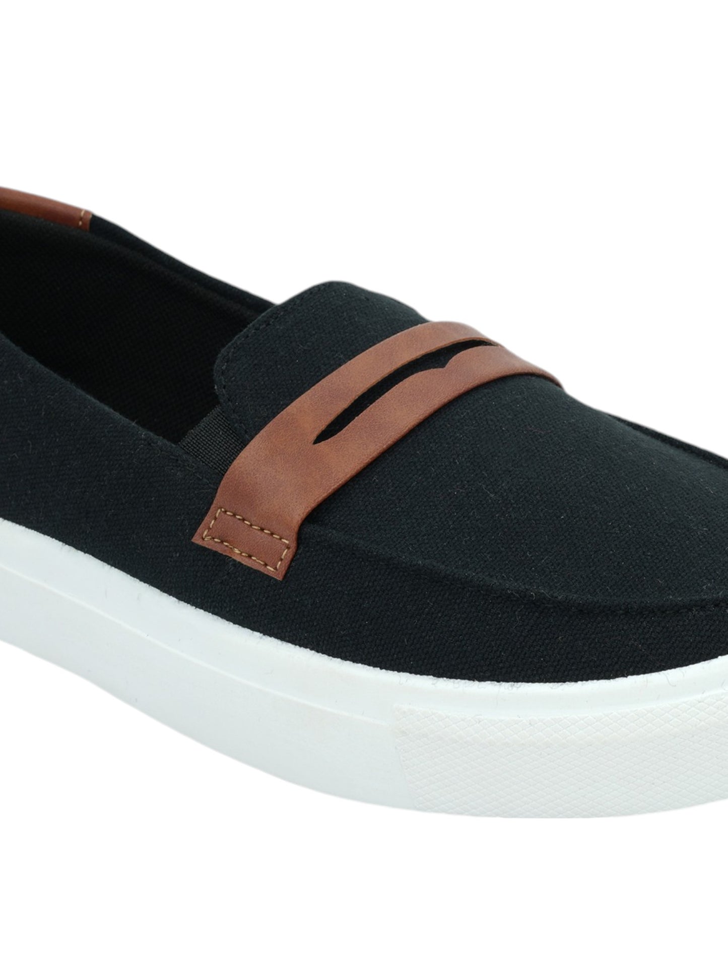 Hirolas® Men's Casual Canvas Loafers - Black -HRL2082BLK