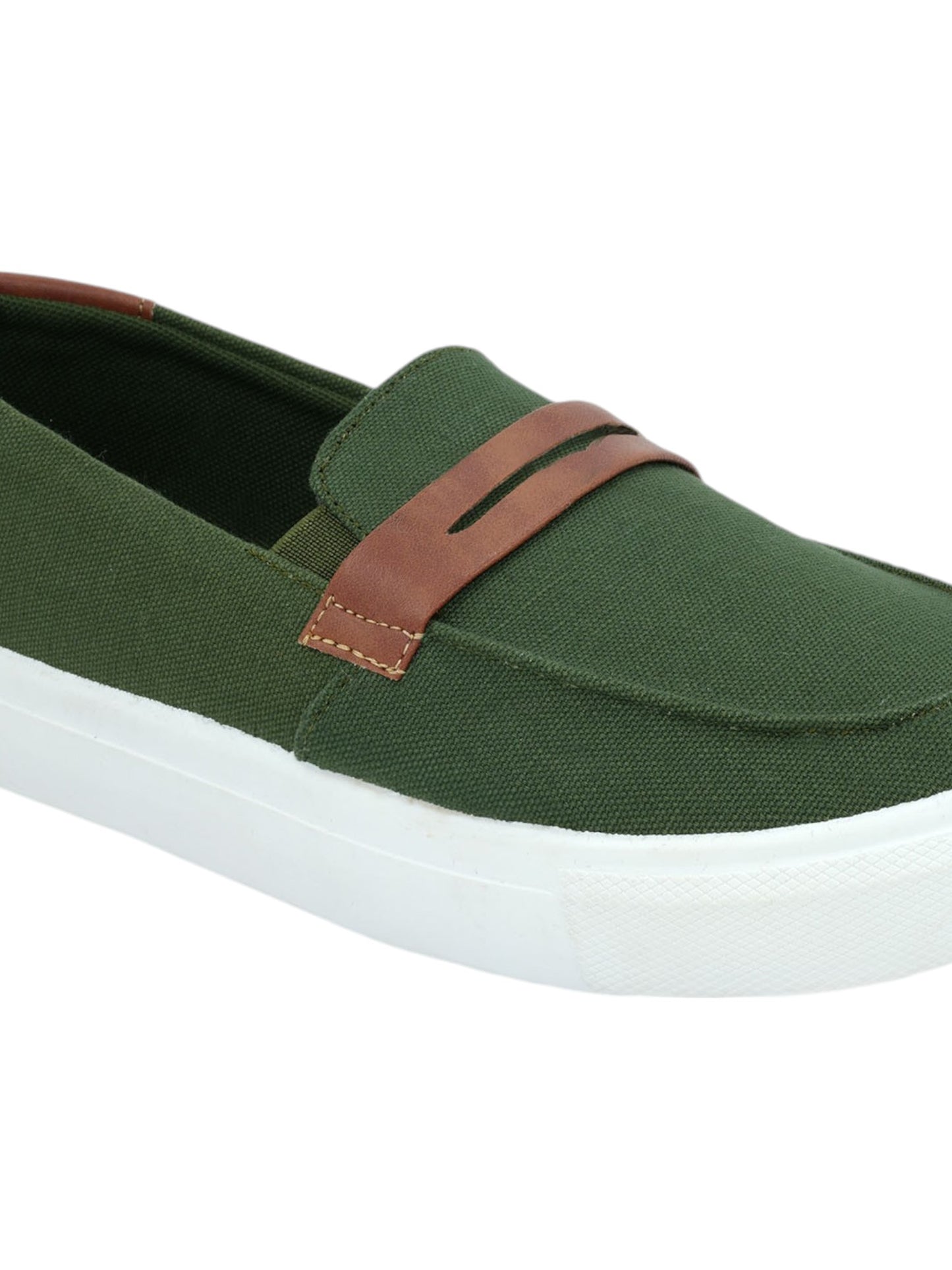 Hirolas® Men's Casual Canvas Loafers - Green -HRL2082GRN