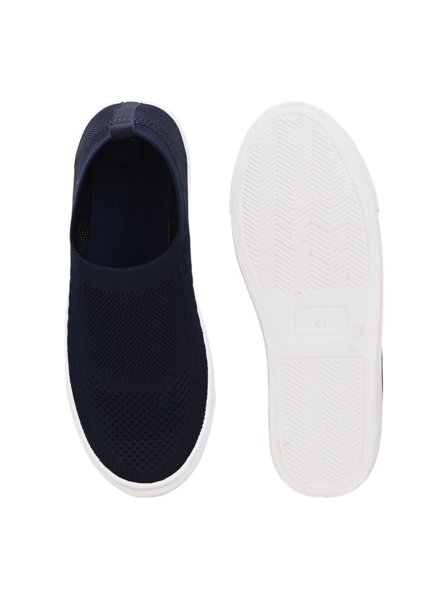 Hirolas® Men's Casual Knitted Slip-On Sneaker - Blue -HRL2083BLU
