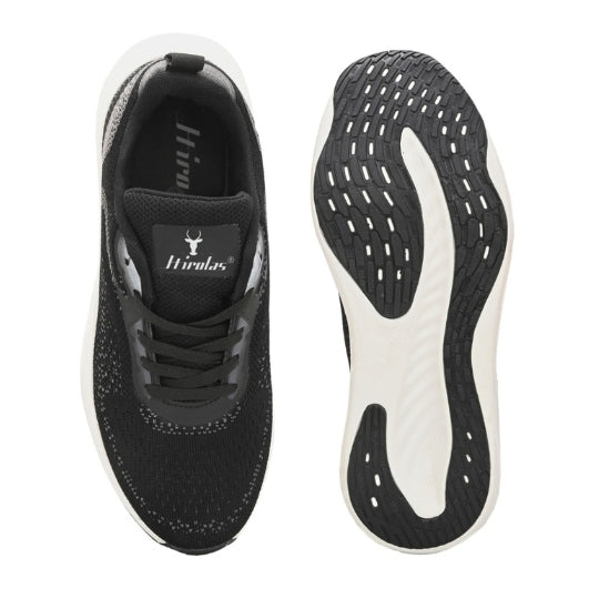 Hirolas FlexKnit Men Running Black Sports Shoes