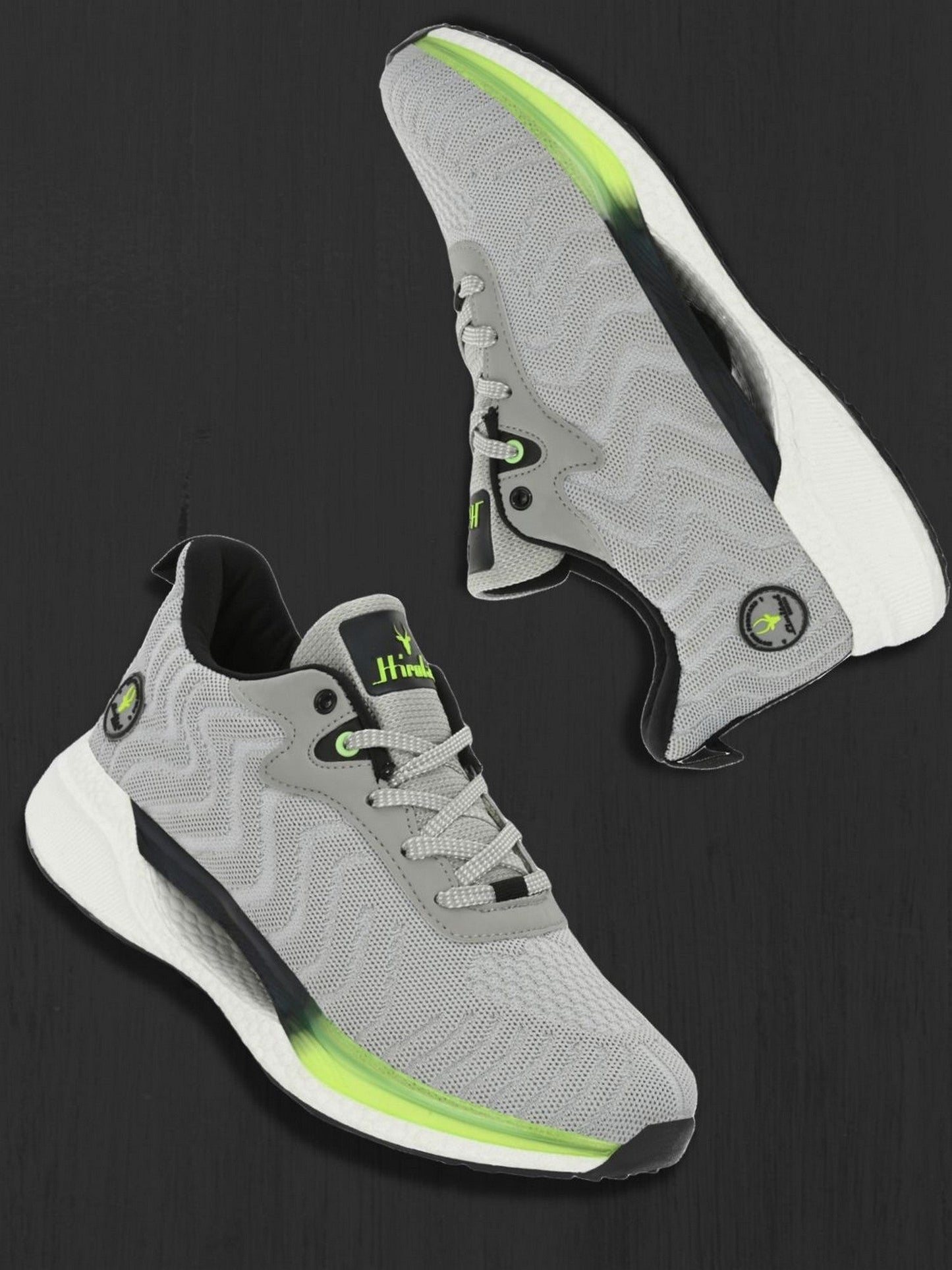 Hirolas® Men's Cloudwalk Knitted Running Sport Shoes. - Grey HRLMP06GRY