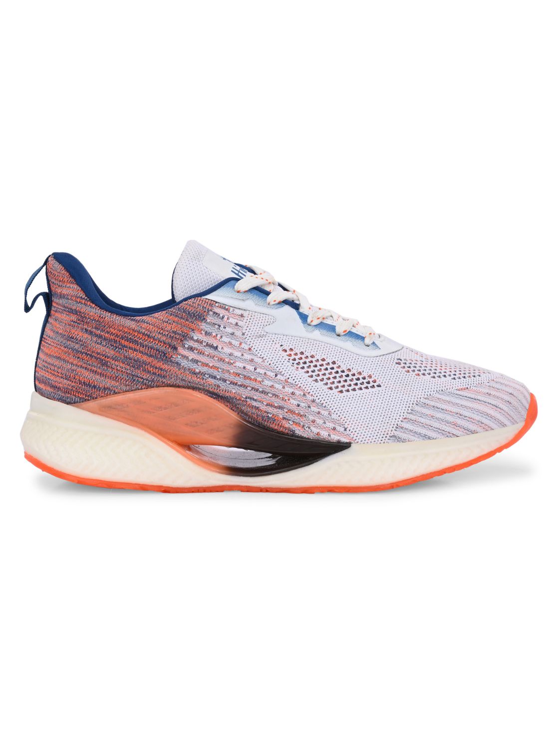 Hirolas® Men's Cloudwalk Knitted Sports Running Sport Shoes - White/Orange HRLMP11WOG