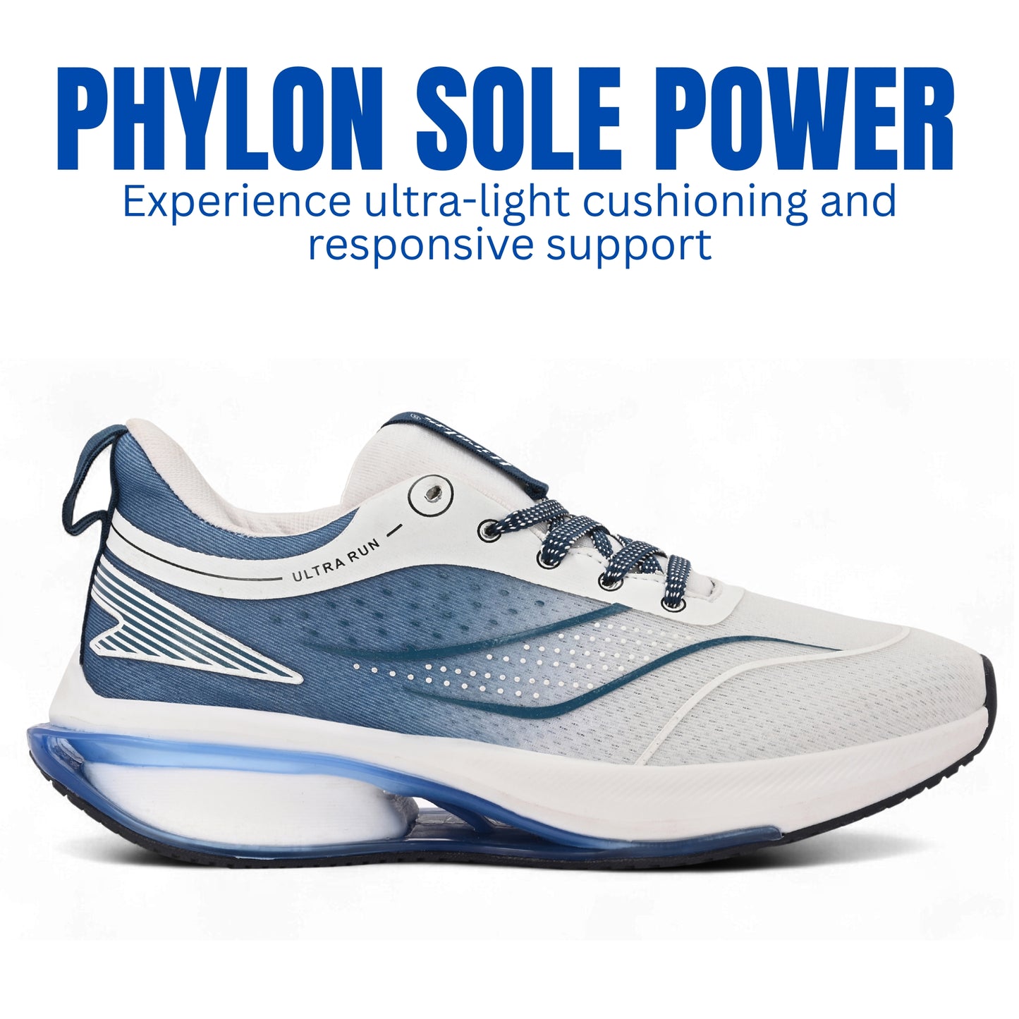 Hirolas Men's AirBlaze Mesh Running Sport Shoes Blue/White HRLMP13BLW