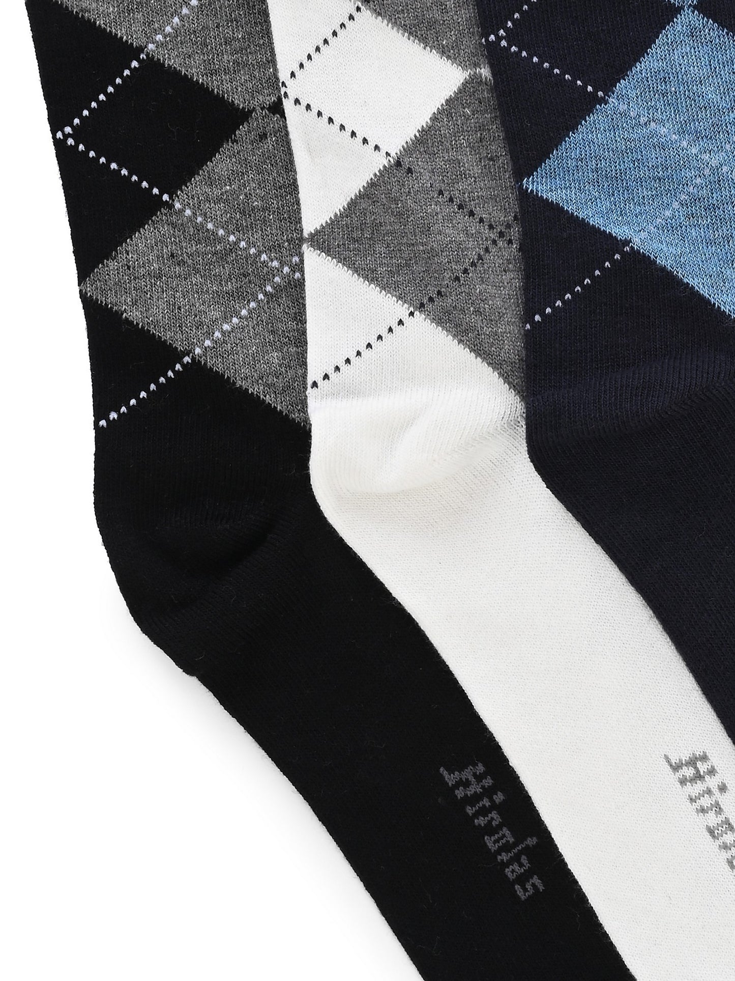Hirolas Cotton Anti-Odour Breathable Antibacterial business Formal/office wear Crew full length Socks for Men (Free Size) | Made with 100% Combed Cotton and Spandex (Navy, Black, White) - Pack of 3 socks