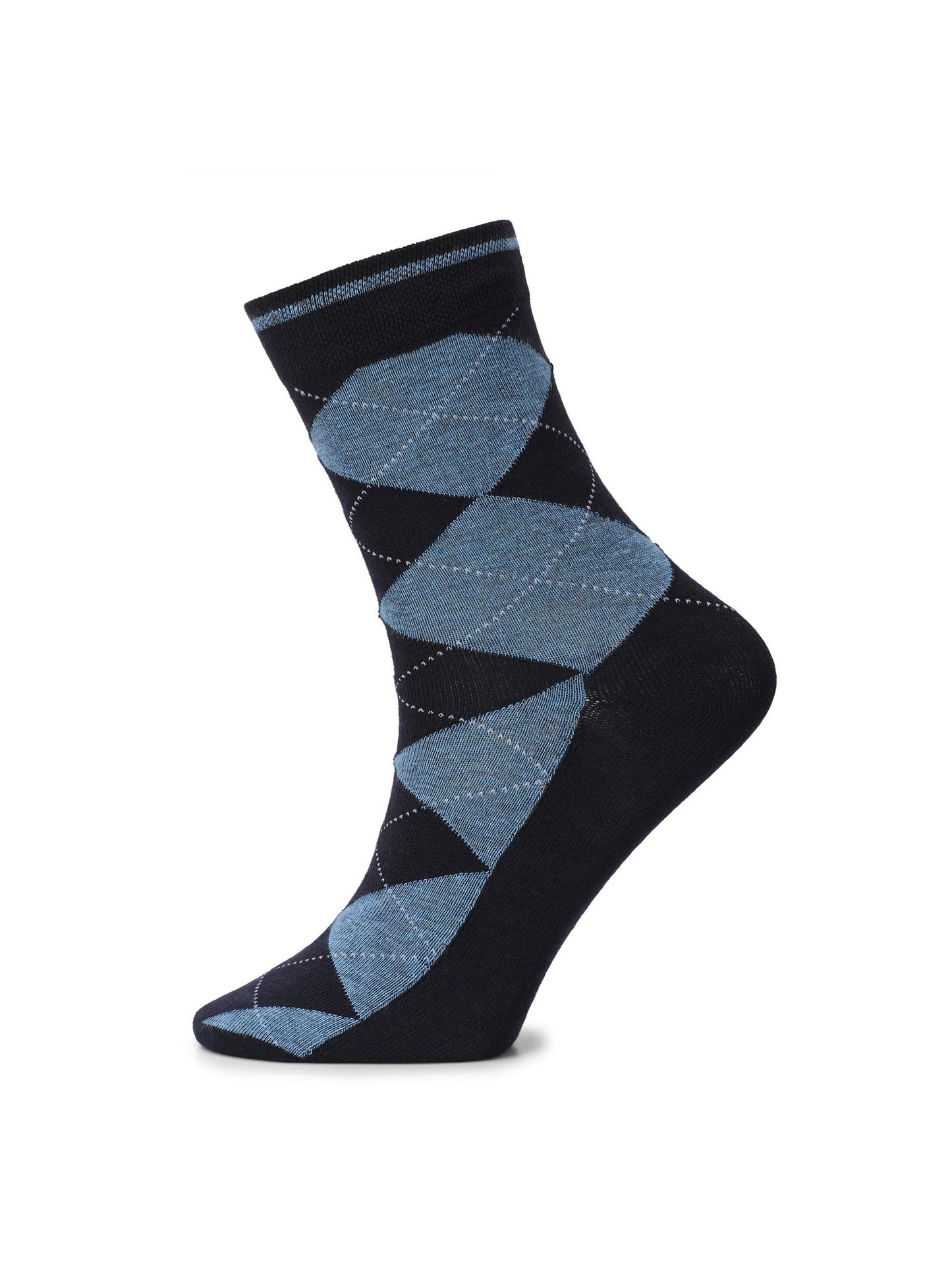 Hirolas Cotton Anti-Odour Breathable Antibacterial business Formal/office wear Crew full length Socks for Men (Free Size) | Made with 100% Combed Cotton and Spandex (Navy, Black, White) - Pack of 3 socks
