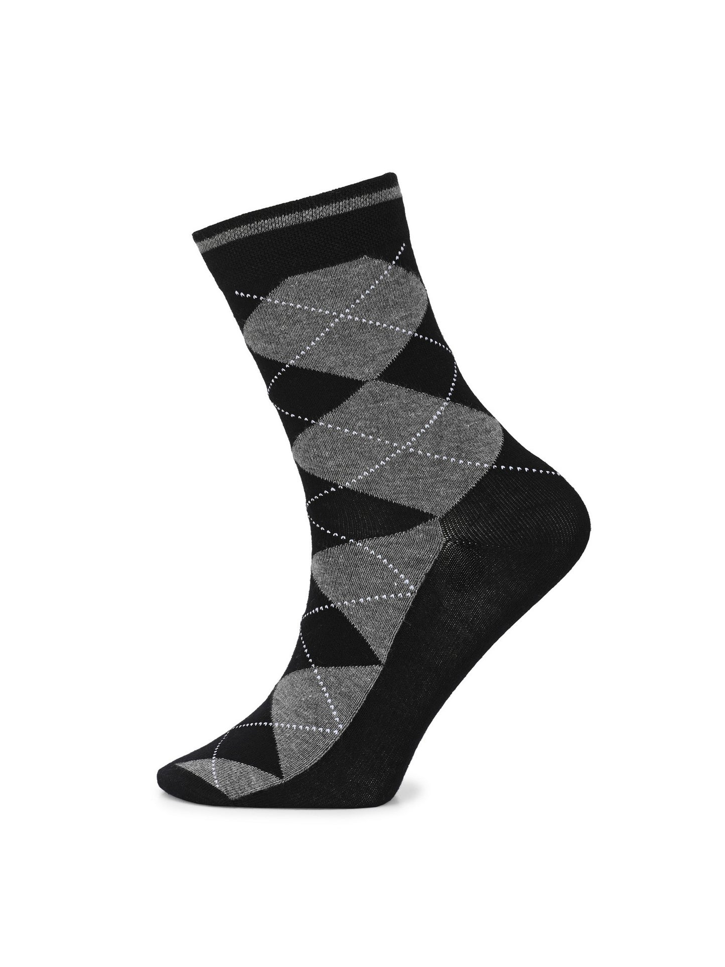 Hirolas Cotton Anti-Odour Breathable Antibacterial business Formal/office wear Crew full length Socks for Men (Free Size) | Made with 100% Combed Cotton and Spandex (Navy, Black, White) - Pack of 3 socks