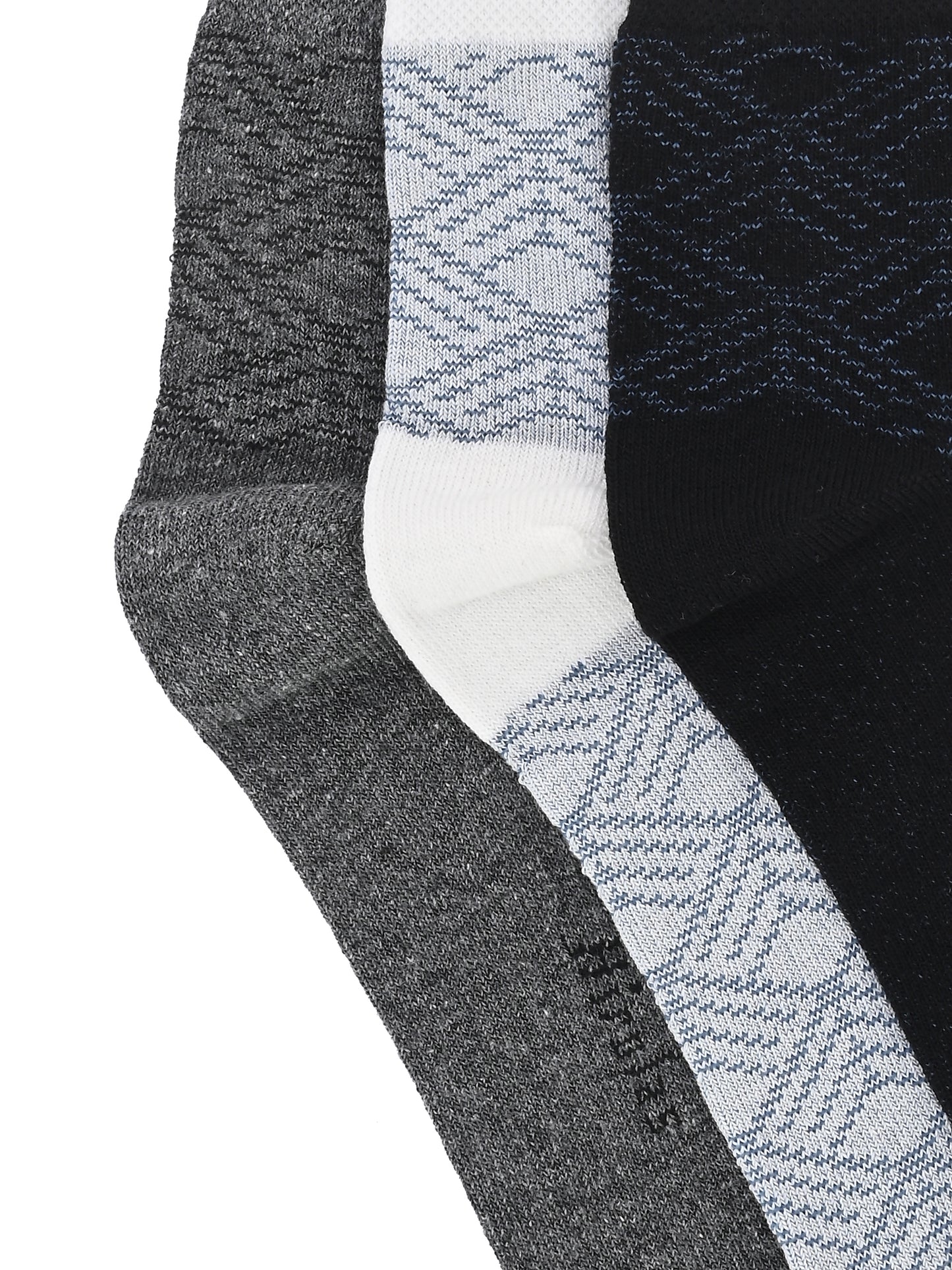 Hirolas Cotton Anti-Odour Breathable Antibacterial cushioned Gym, Sports, Running Ankle length Socks for Men (Free Size) | Made with 100% Combed Cotton and Spandex (Black, White, Grey) - Pack of 3 socks