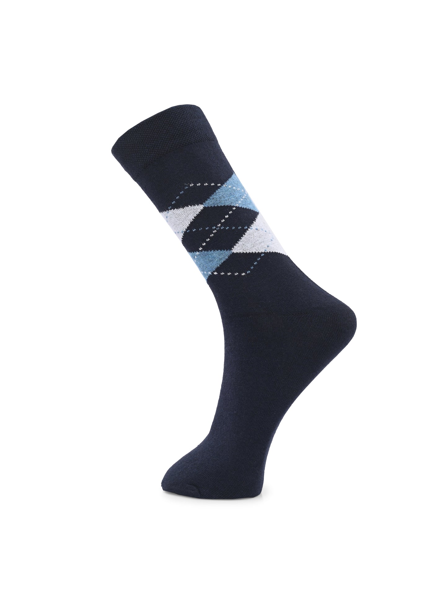 Hirolas Cotton Anti-Odour Breathable Antibacterial business Formal/office wear Crew full length Socks for Men (Free Size) | Made with 100% Combed Cotton and Spandex (Navy, Black, Grey) - Pack of 3 socks