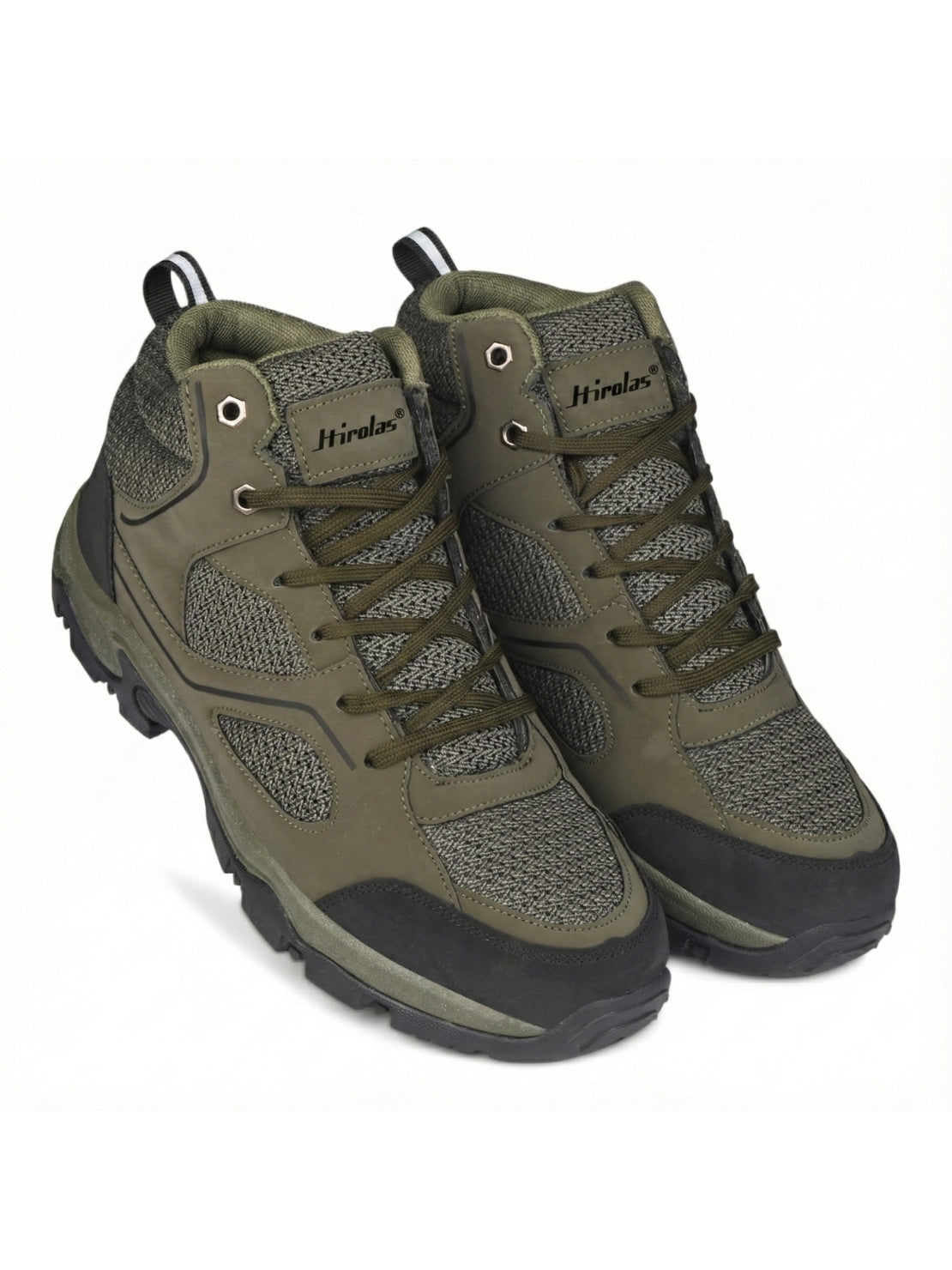 Hirolas Men's Outdoor Walking & Trekking Ankle Shoes - Olive
