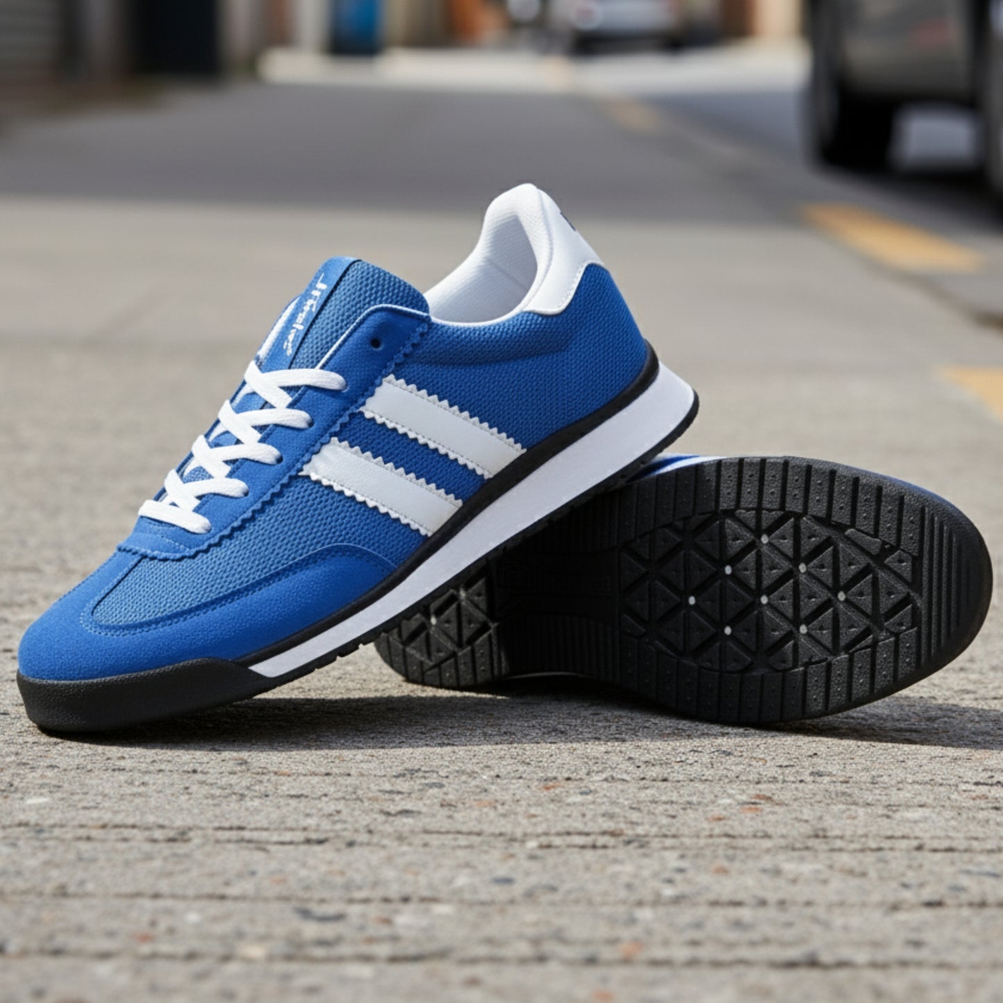 Hirolas Men’s Blue Running Shoes Lightweight Breathable Mesh Sneakers Non-Slip Casual Sports Shoes with Cushioning & Comfort Sole HRLSN01BLU