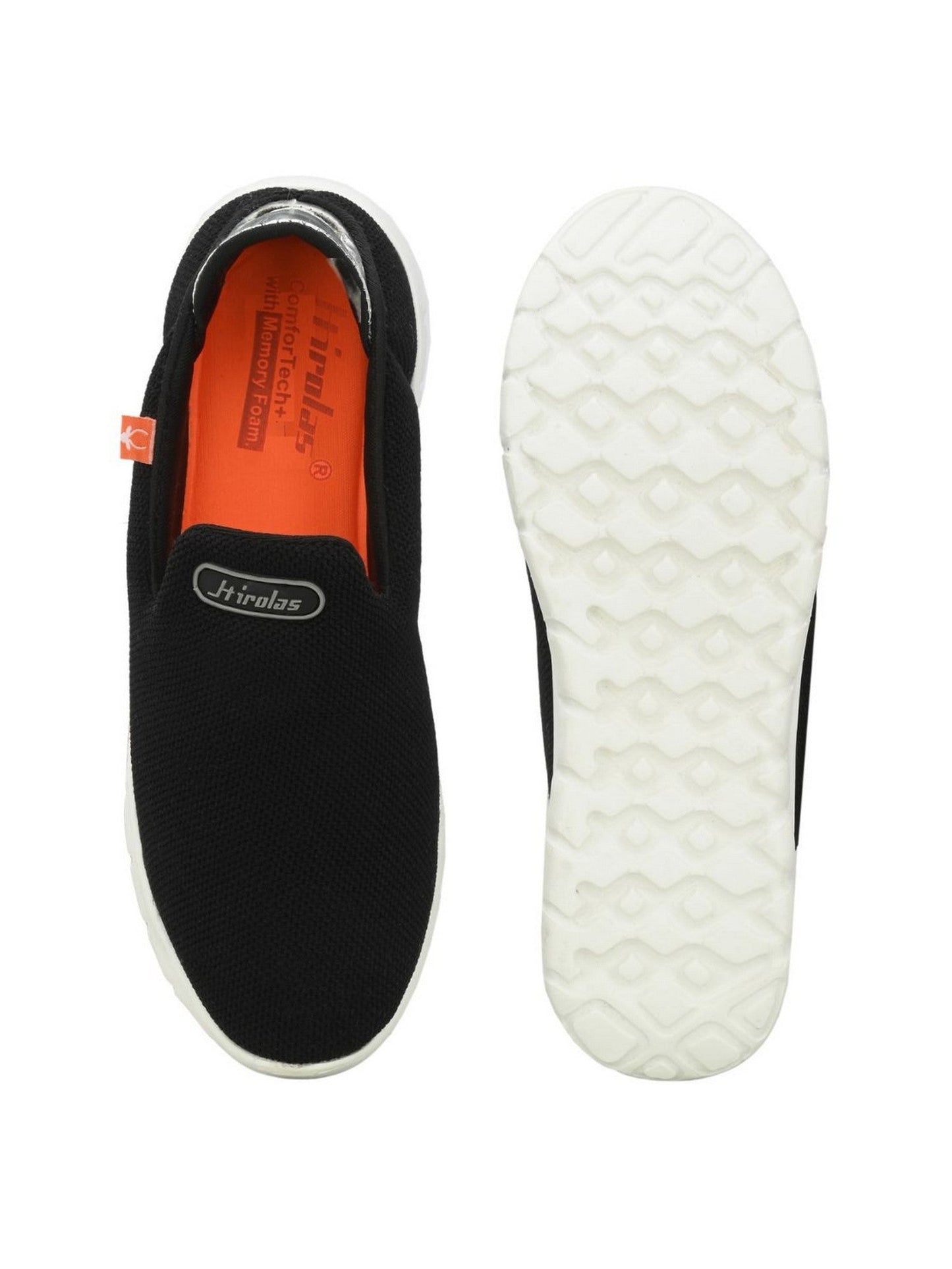 Hirolas® Women Black Mesh Fitness Slip-On Sports_Shoes (HRLWF14BLK)