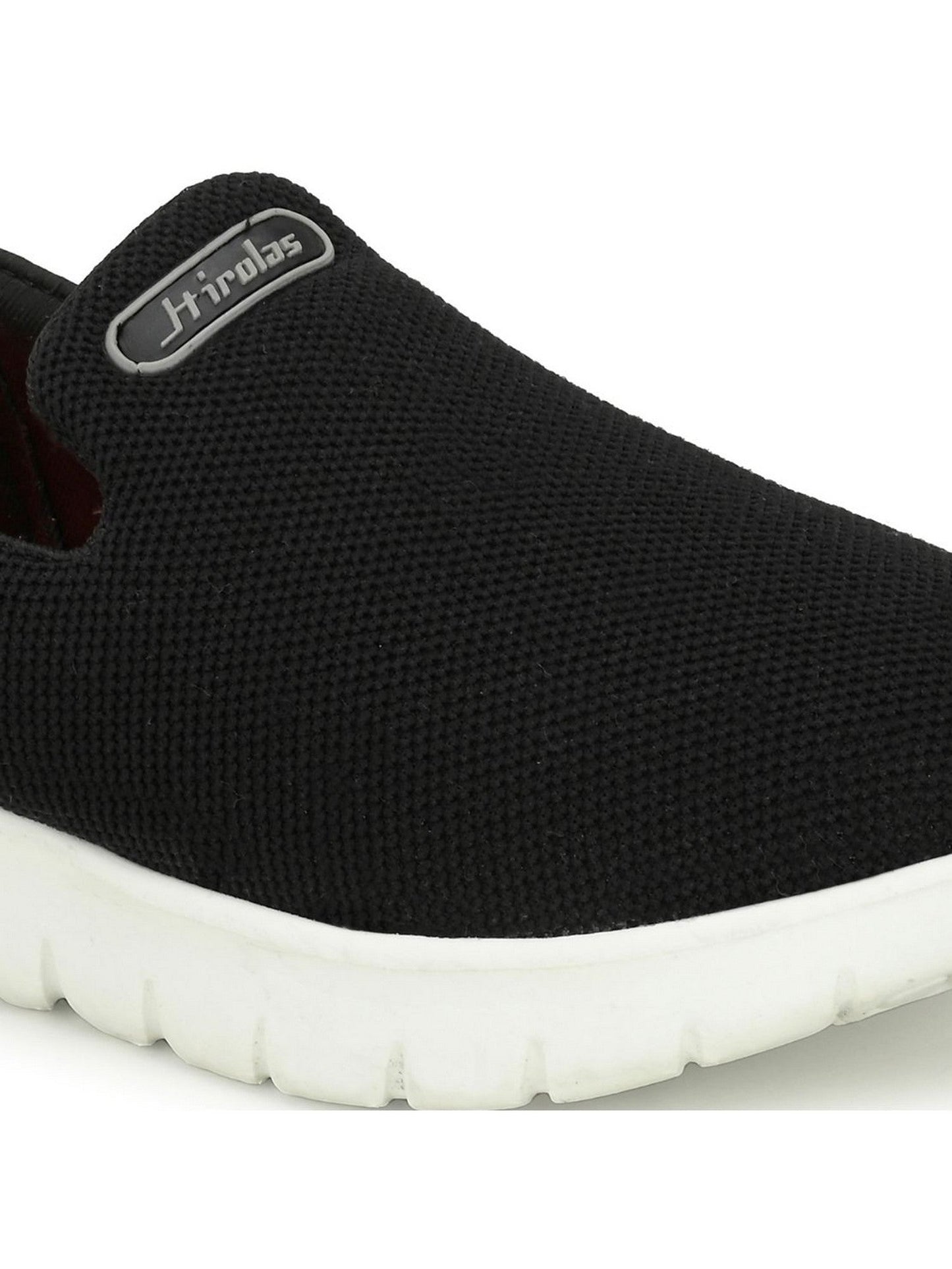 Hirolas Women Black Mesh Fitness Slip-On Sports_Shoes (HRLWF14BLK)