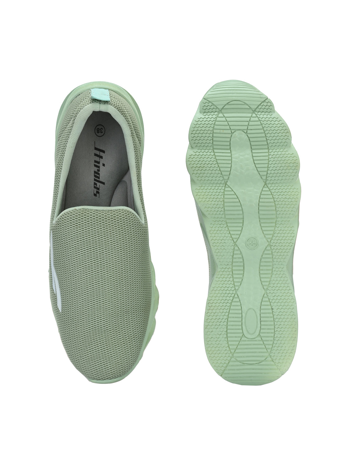 Hirolas® Women Olive Comfort Slip-On Walking Sports_Shoes (HRLWF16GRN)