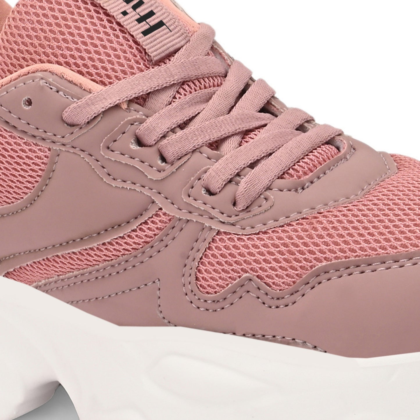 Hirolas women Chunky Mesh & Synthetic Pink Sports_Shoes