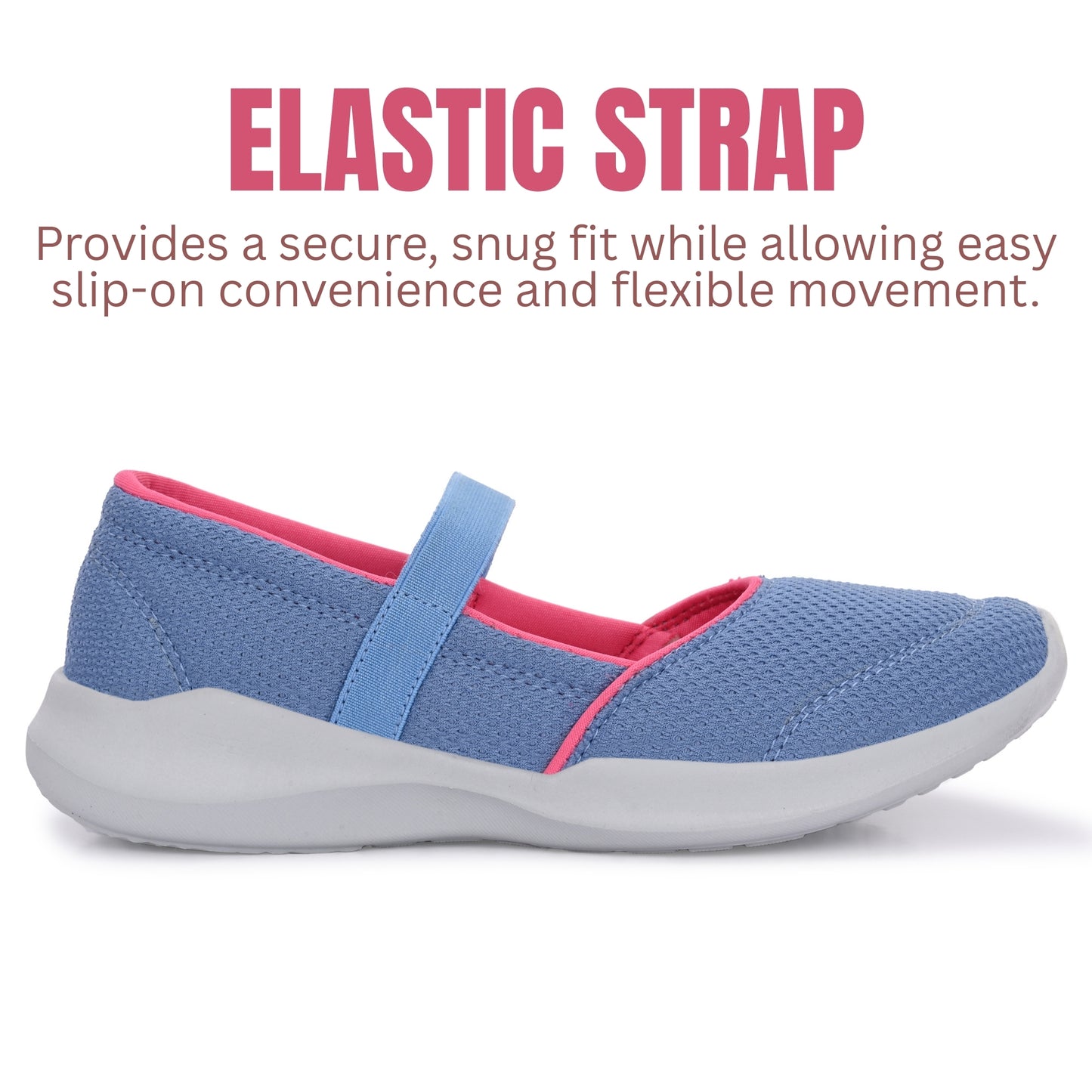 Hirolas Women Sky Blue Walking Sports_Shoes Without Laces Lightweight Sports Ballerina Flats -HRLWF20SBU