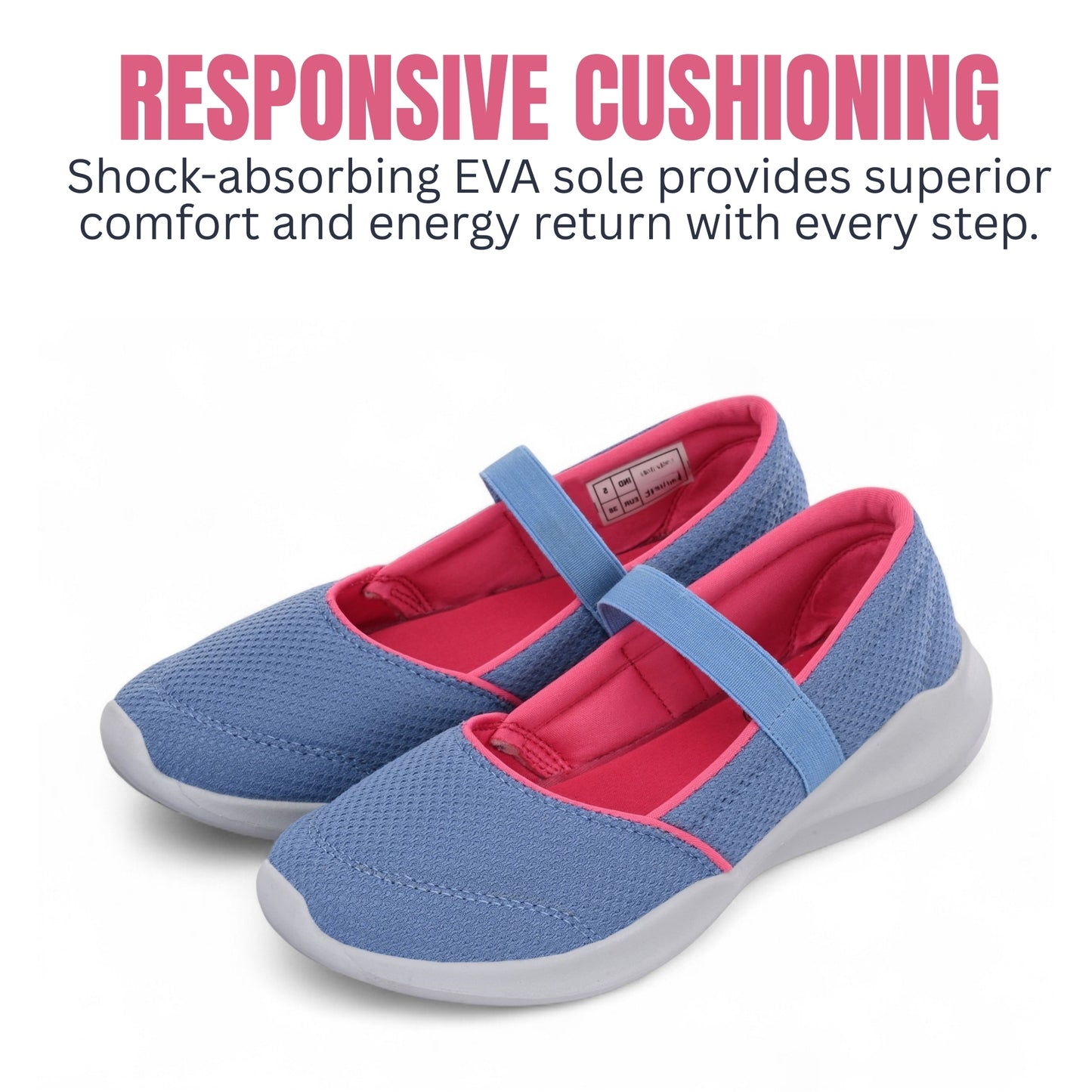 Hirolas Women Sky Blue Walking Sports_Shoes Without Laces Lightweight Sports Ballerina Flats -HRLWF20SBU