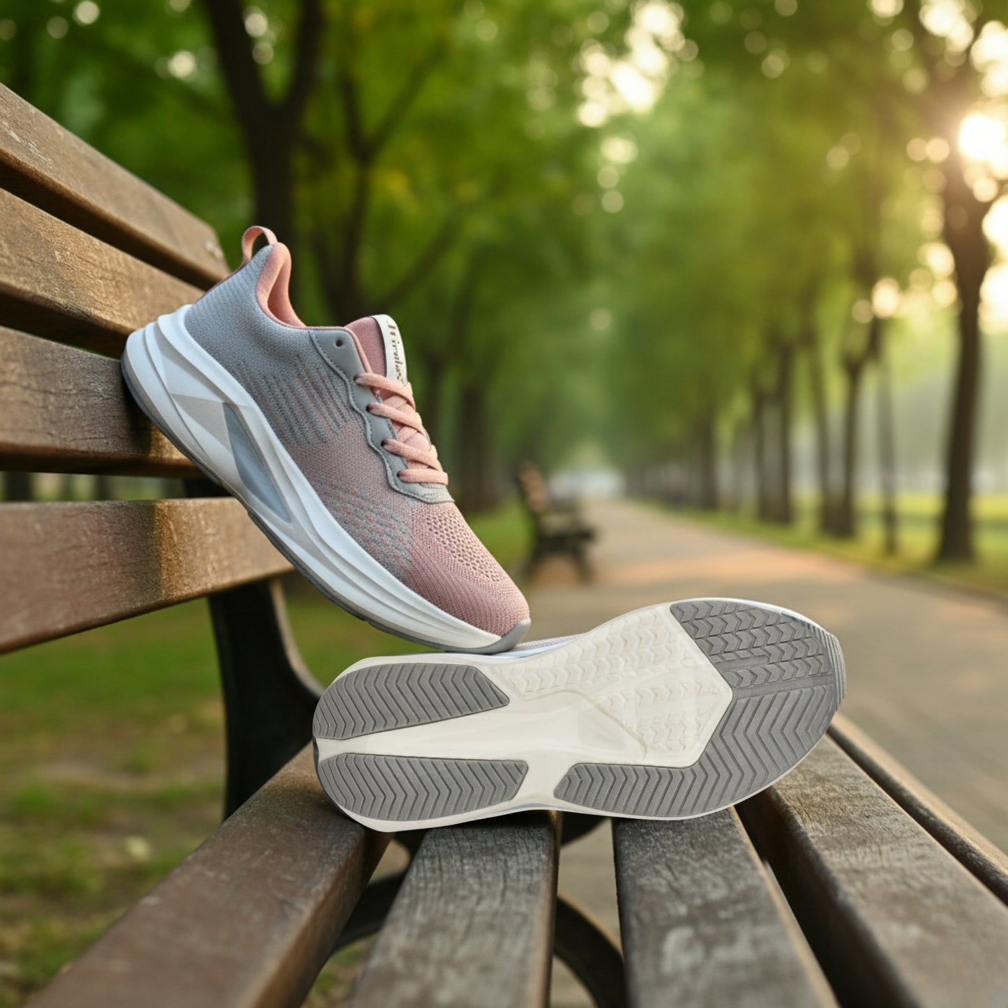 Hirolas Casual Running Shoes Walking Jogging Gym Sneakers Comfortable Breathable Trainers Athletic Sports Shoes for women - Pink