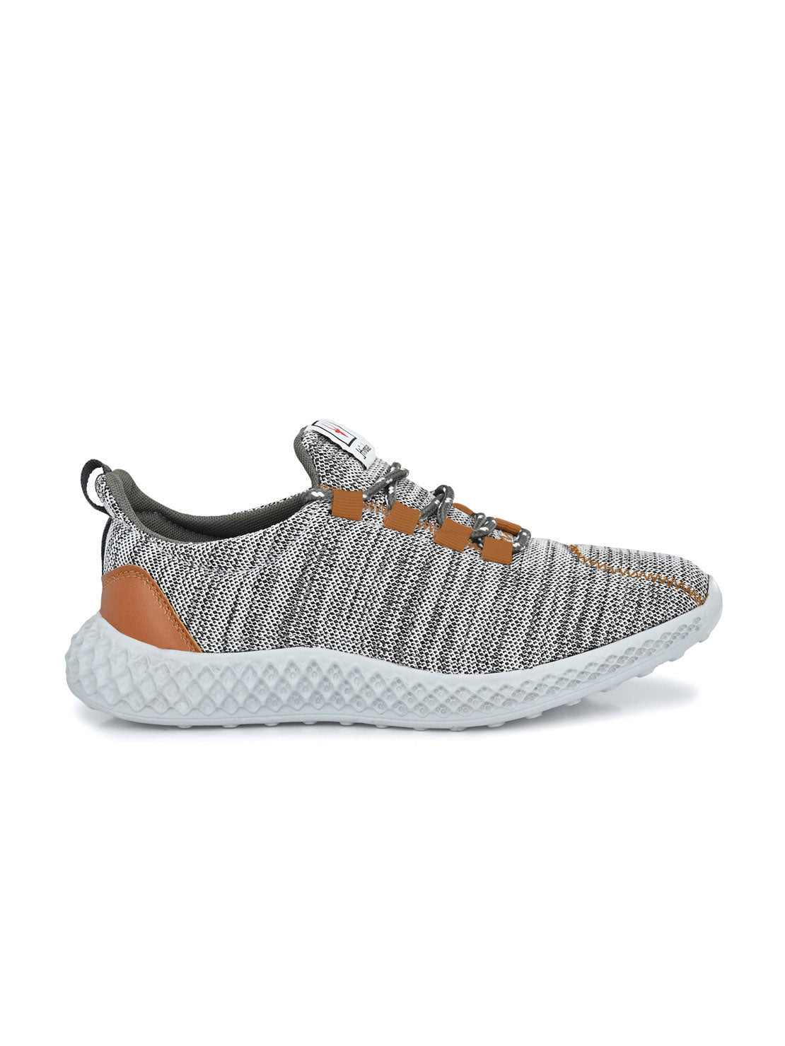 Hirolas® Men's Grey Mesh Running/Walking/Gym Lace Up Sport Shoes (HRL2026GRY)