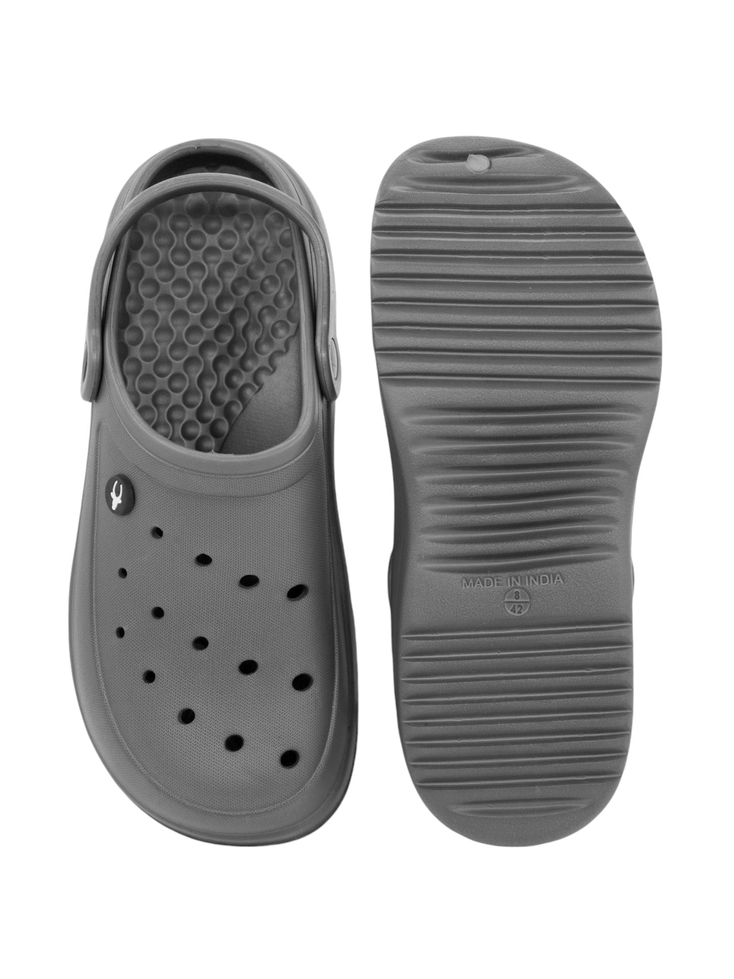 Hirolas® Men’s Ultra-Comfort Cushioned Fluffy Clogs Sliders - Grey HROMCL07GRY