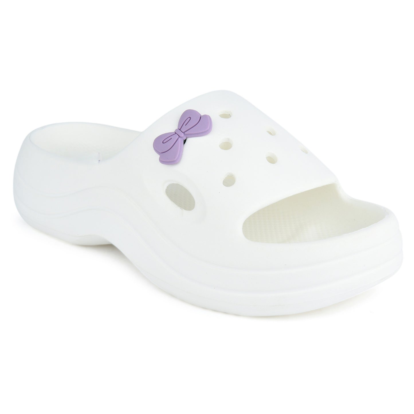 Hirolas Women Flatform EVA Sliders – Cushioned, Stylish & Water-Friendly Flip_Flops HROWSL05WHT