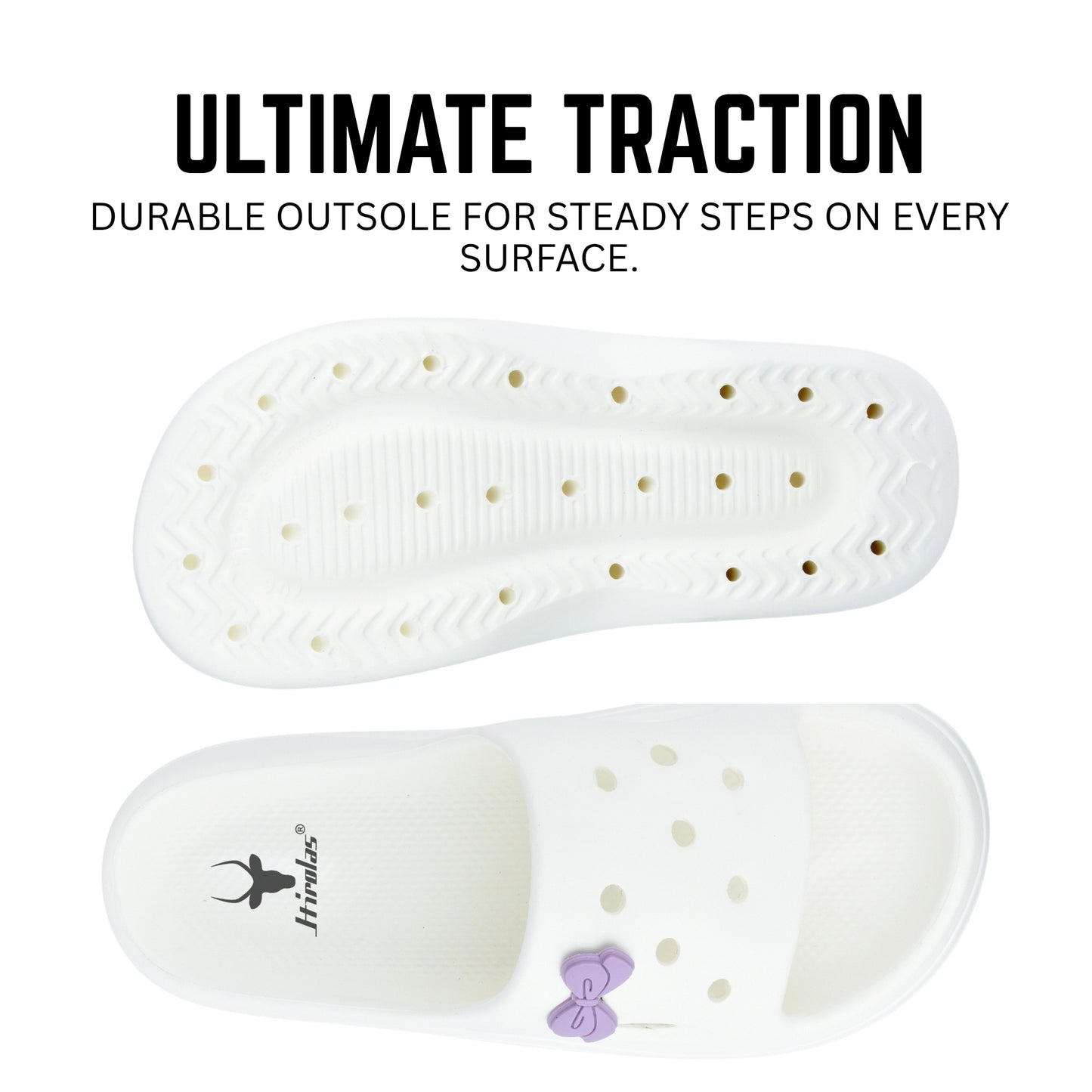 Hirolas Women Flatform EVA Sliders – Cushioned, Stylish & Water-Friendly Flip_Flops HROWSL05WHT