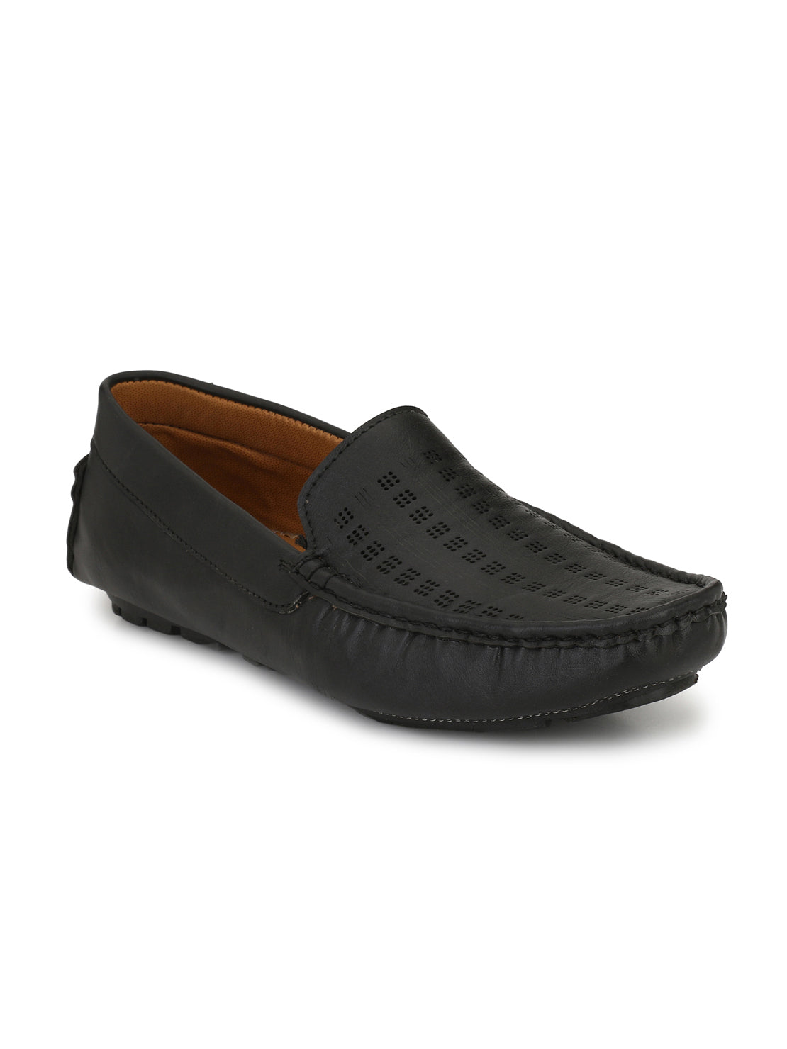 Guava Men's Black Casual Slip On Driving Loafers (GV15JA605)