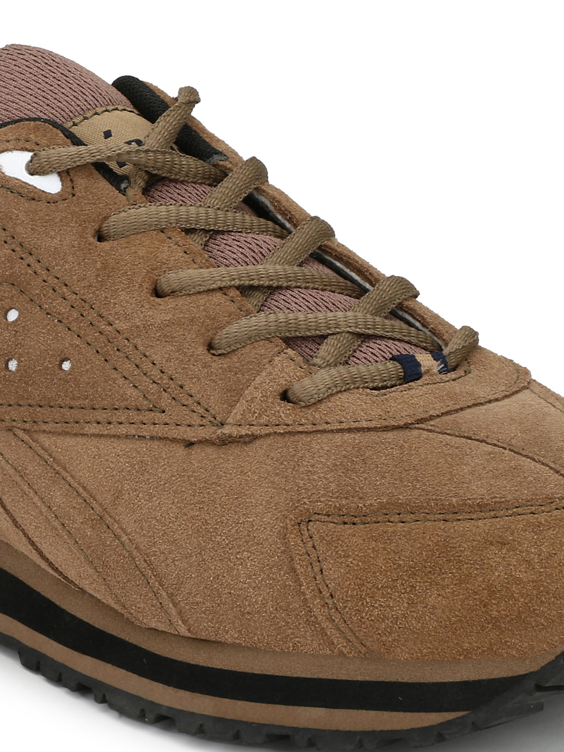 Hirolas® Men's Camel Multisports Leather Lace Up Sneaker Sport Shoes (HRL1911CHK)