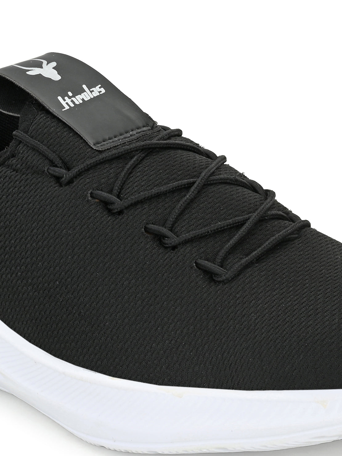 Hirolas® Men's Black Lace Up Walking Sport Shoes (HRL1932BLK)