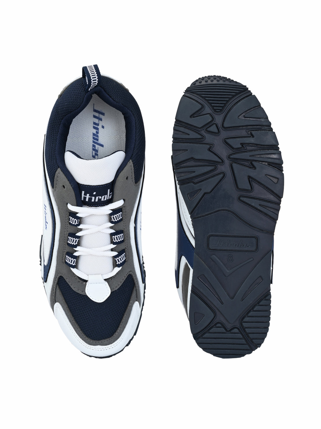 Hirolas® Men's White/Blue Multisports Lace Up Sneaker Sport Shoes (HRL1971URO)