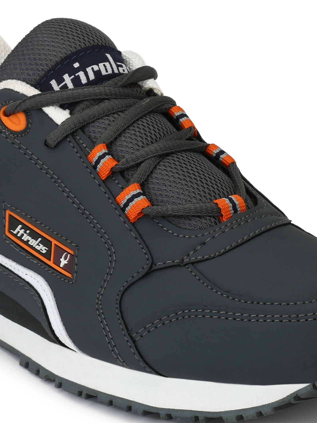 Hirolas Men's Multisports Shock Absorbing Walking Running Fitness Athletic Training Gym Grey Lace Up Sneaker Sport Shoes (HRL2041G)
