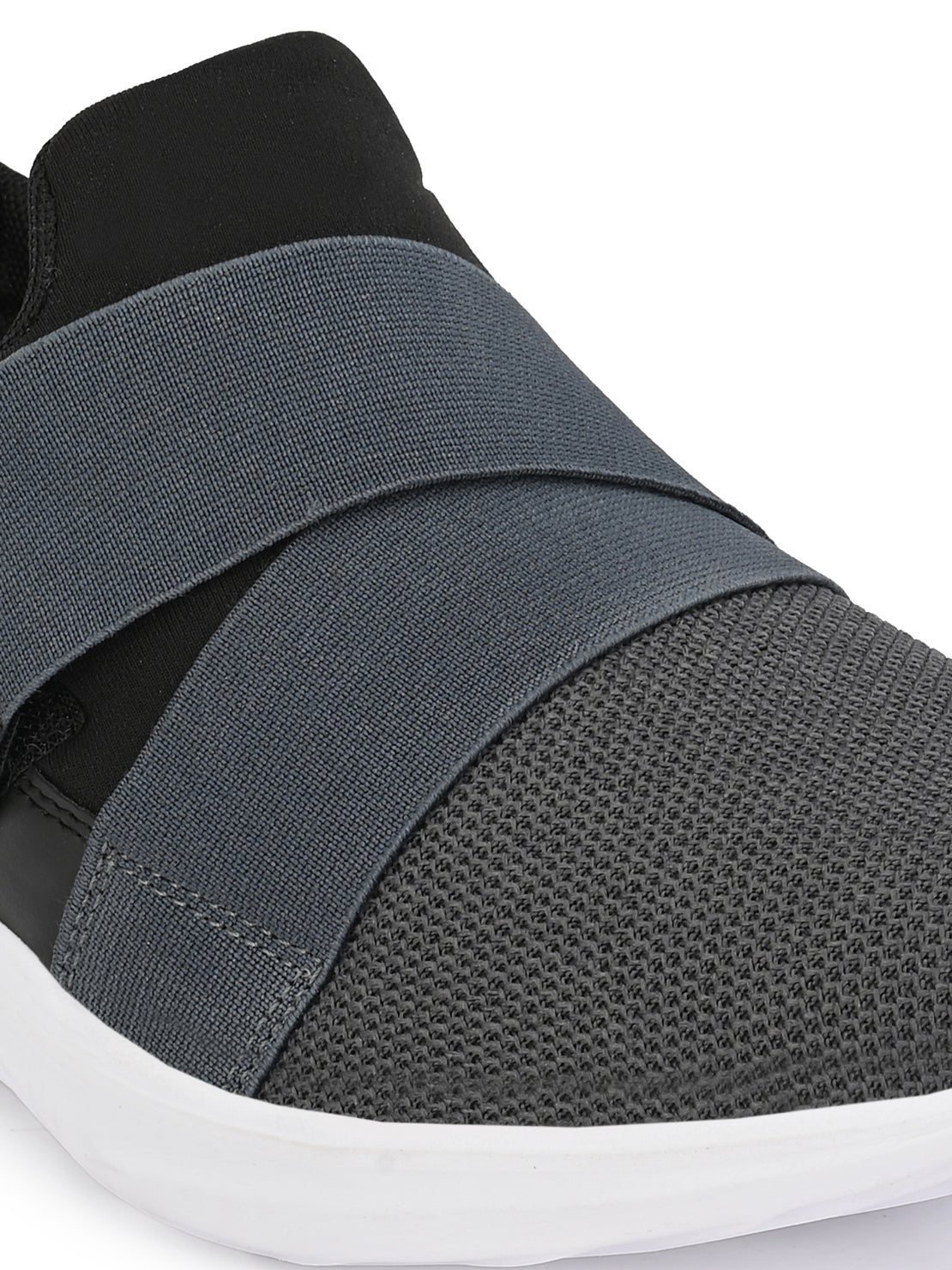 Hirolas® Men's Grey Mesh Running/Walking/Gym Slip On Sport Shoes (HRL2058GRY)