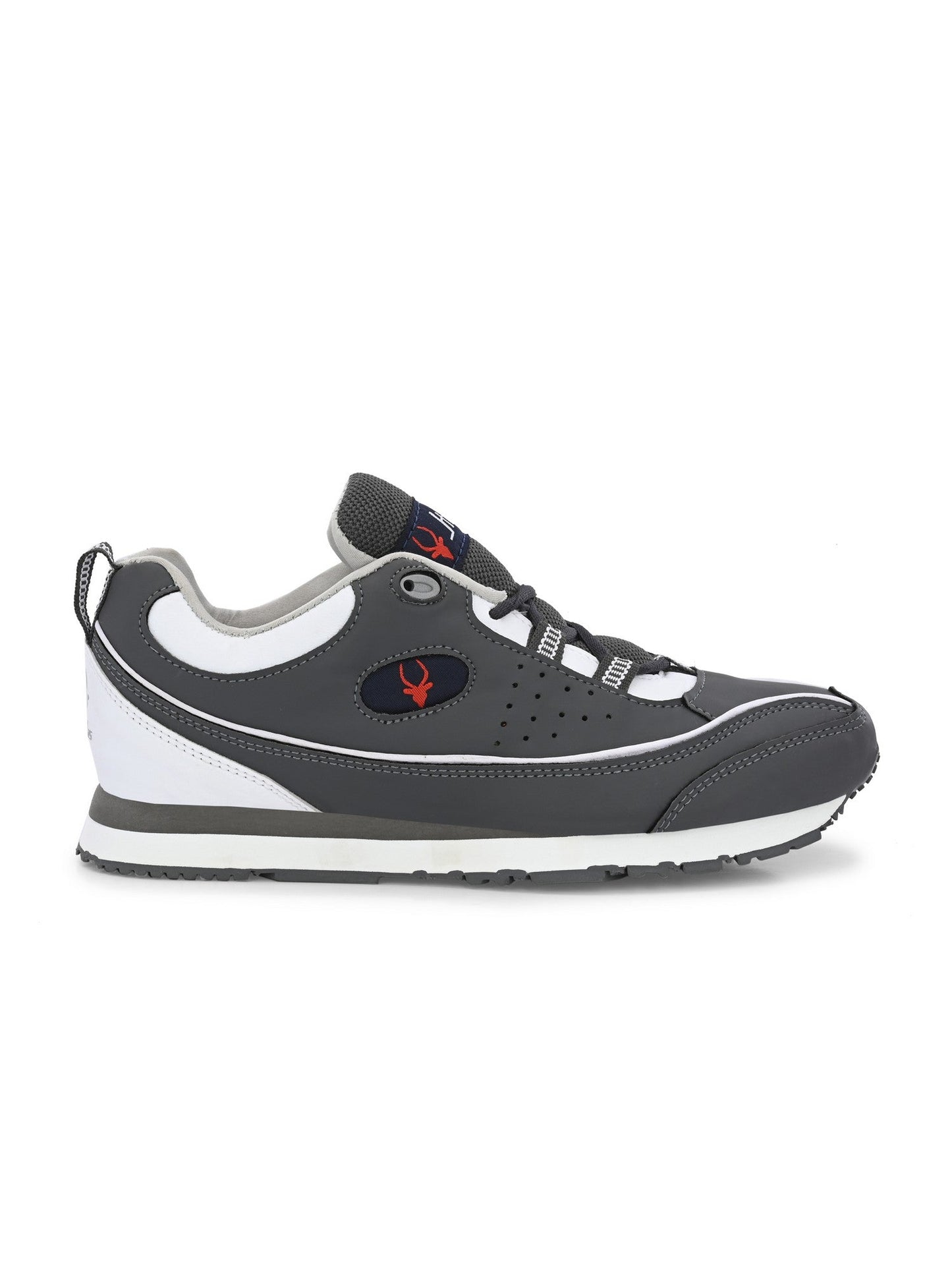 Hirolas® Men's Multisports Shock Absorbing Walking Running Fitness Athletic Training Gym Grey Lace Up Sneaker Sport Shoes (HRL2087G)